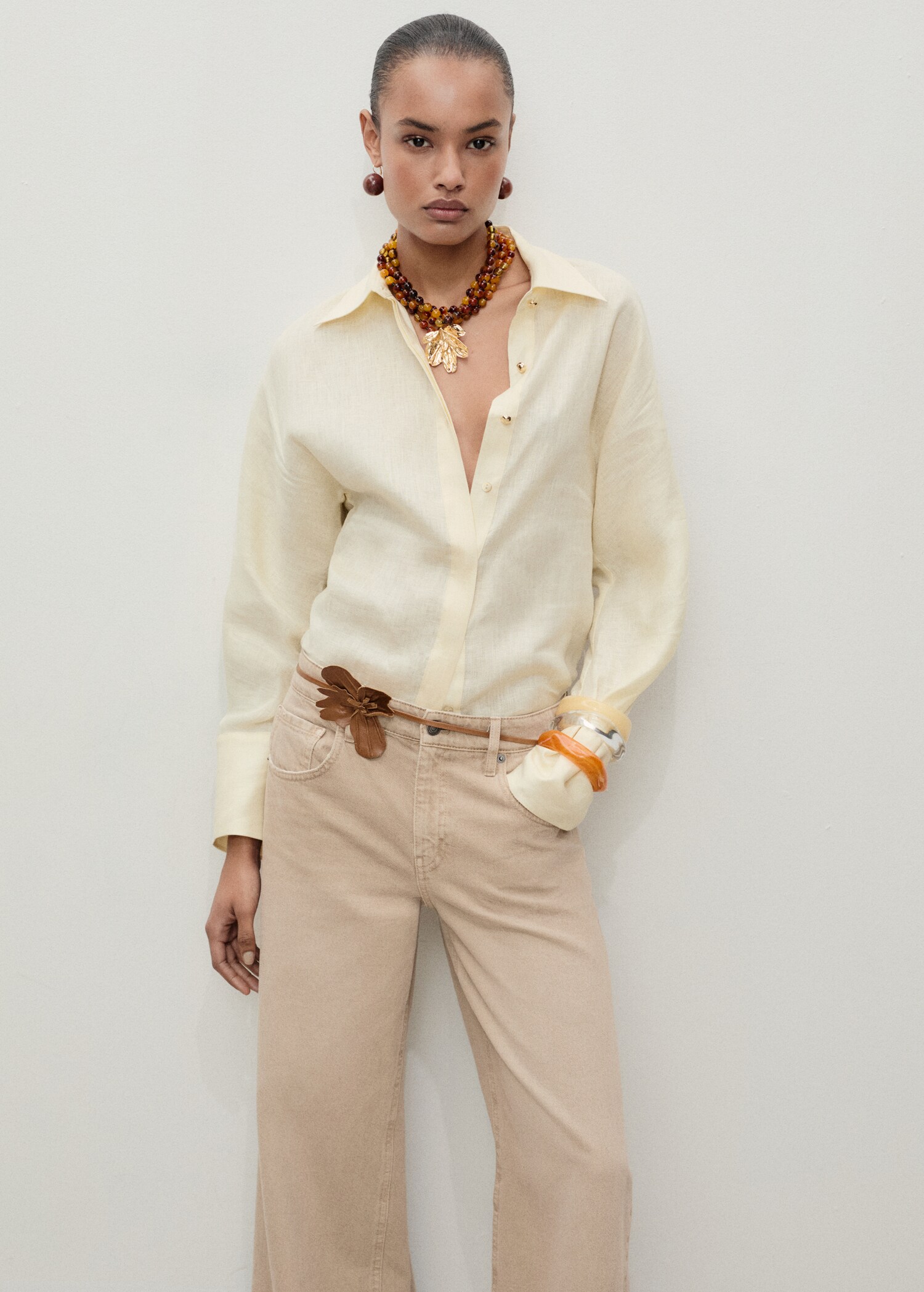 Low waist wide leg jeans - Details of the article 1