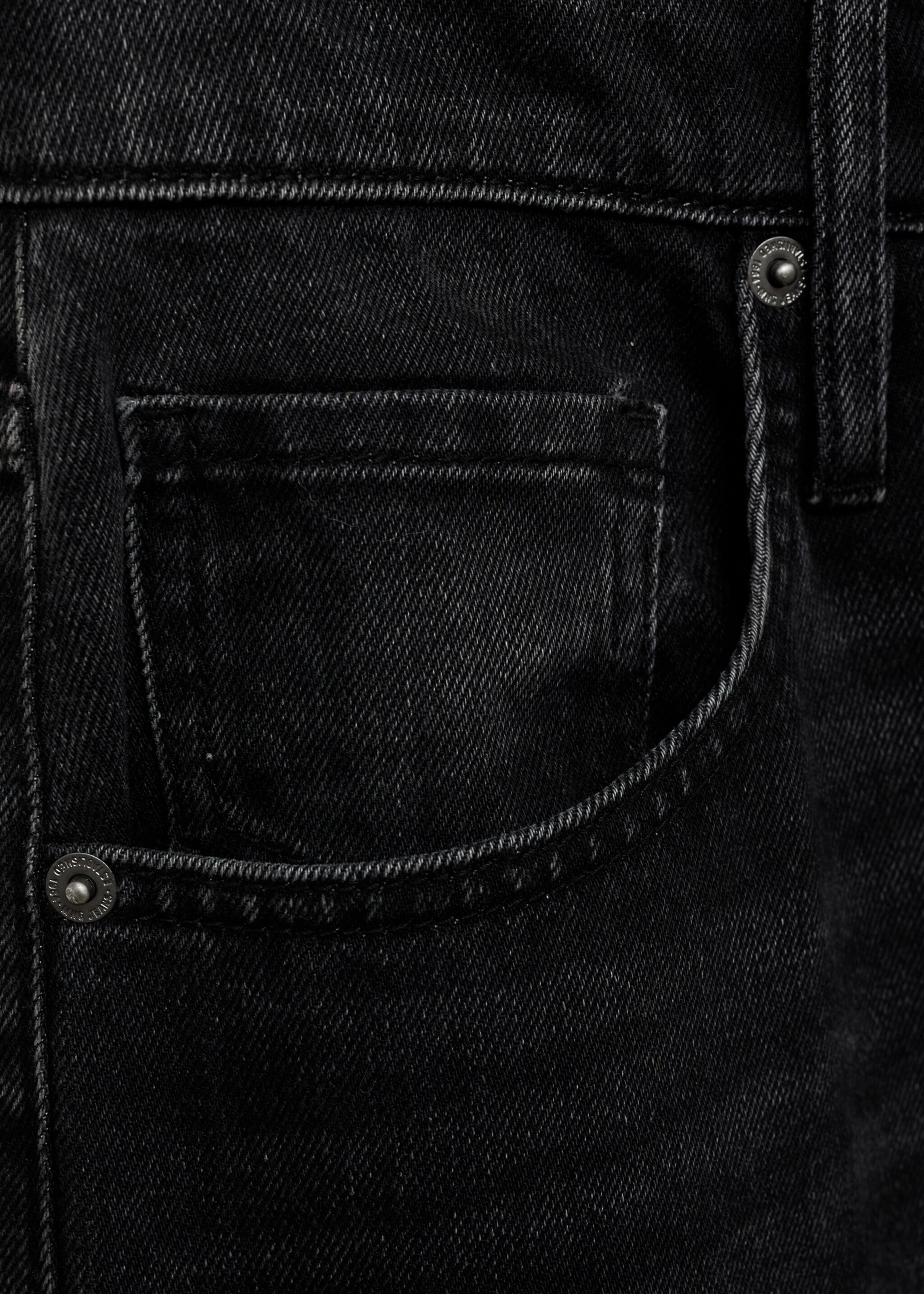 Low waist wide leg jeans - Details of the article 0, Black denim. Ref: 87033277-00.