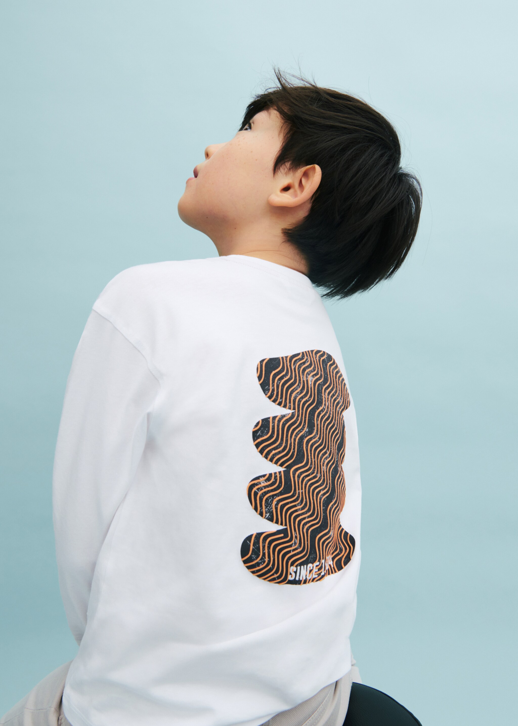 Printed cotton-blend T-shirt - Details of the article 5, Off White. Ref: 87033286-00.