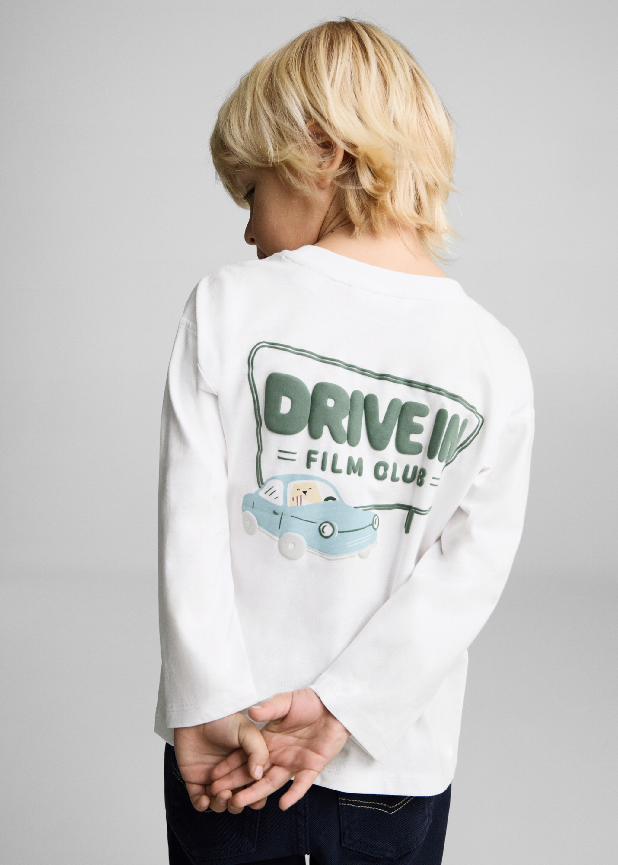 Samarreta cotó relleu - Revers de l'article, Blanc trencat. Ref: 87033287-00.