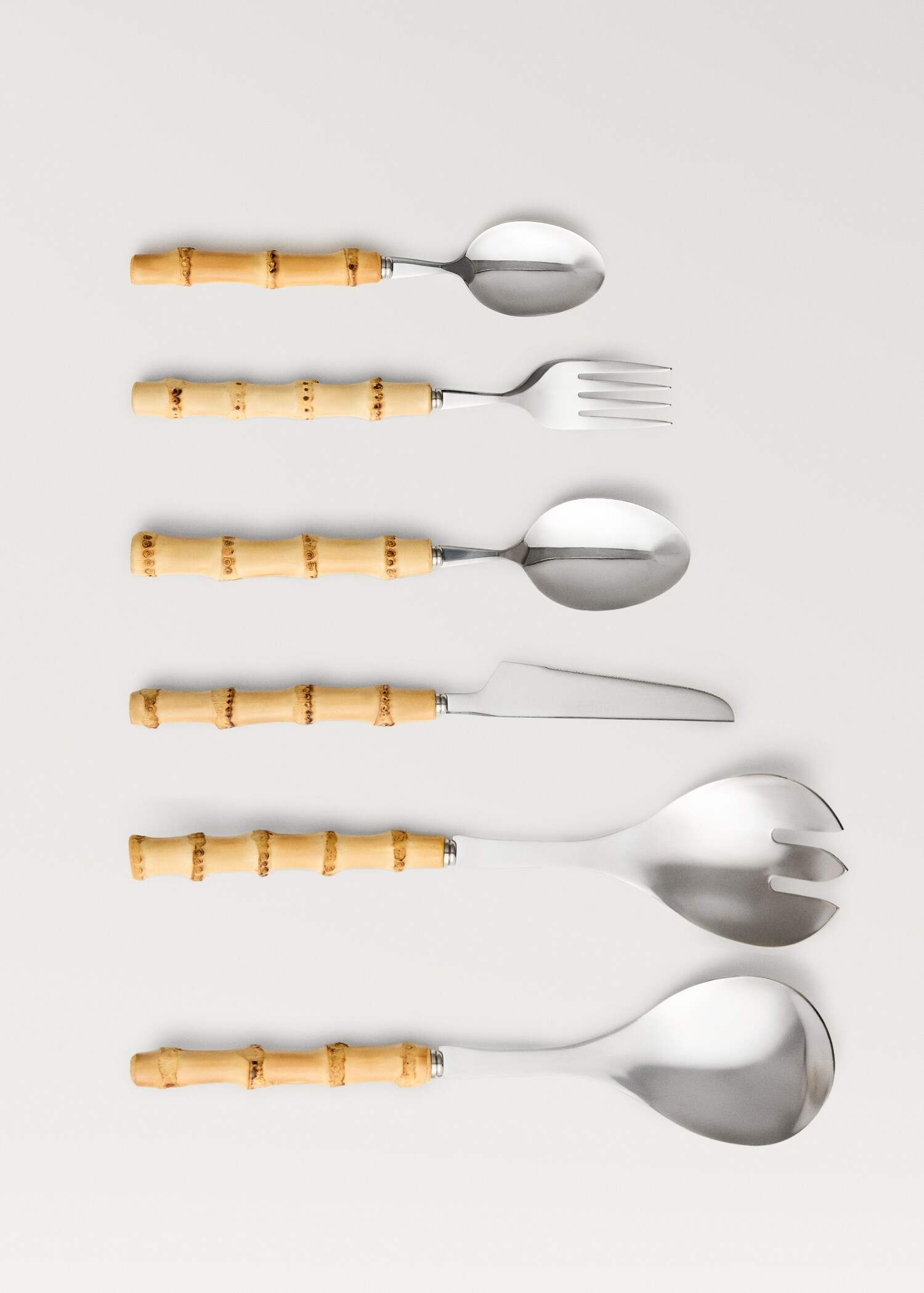 Set of serving cutlery with bamboo handles - Details of the article 3