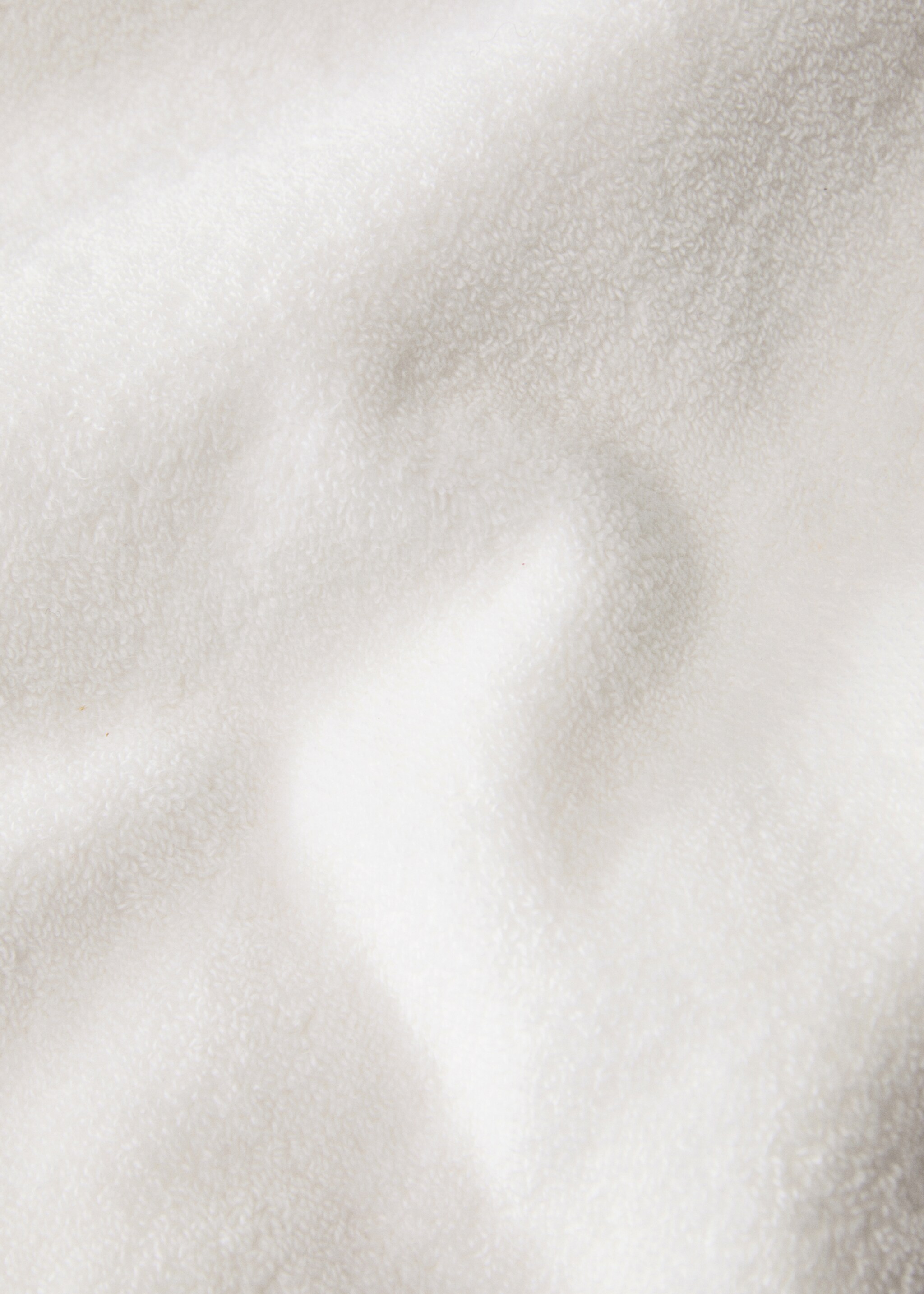 Hand towel with striped trim - Details of the article 3, White. Ref: 87033298-00.