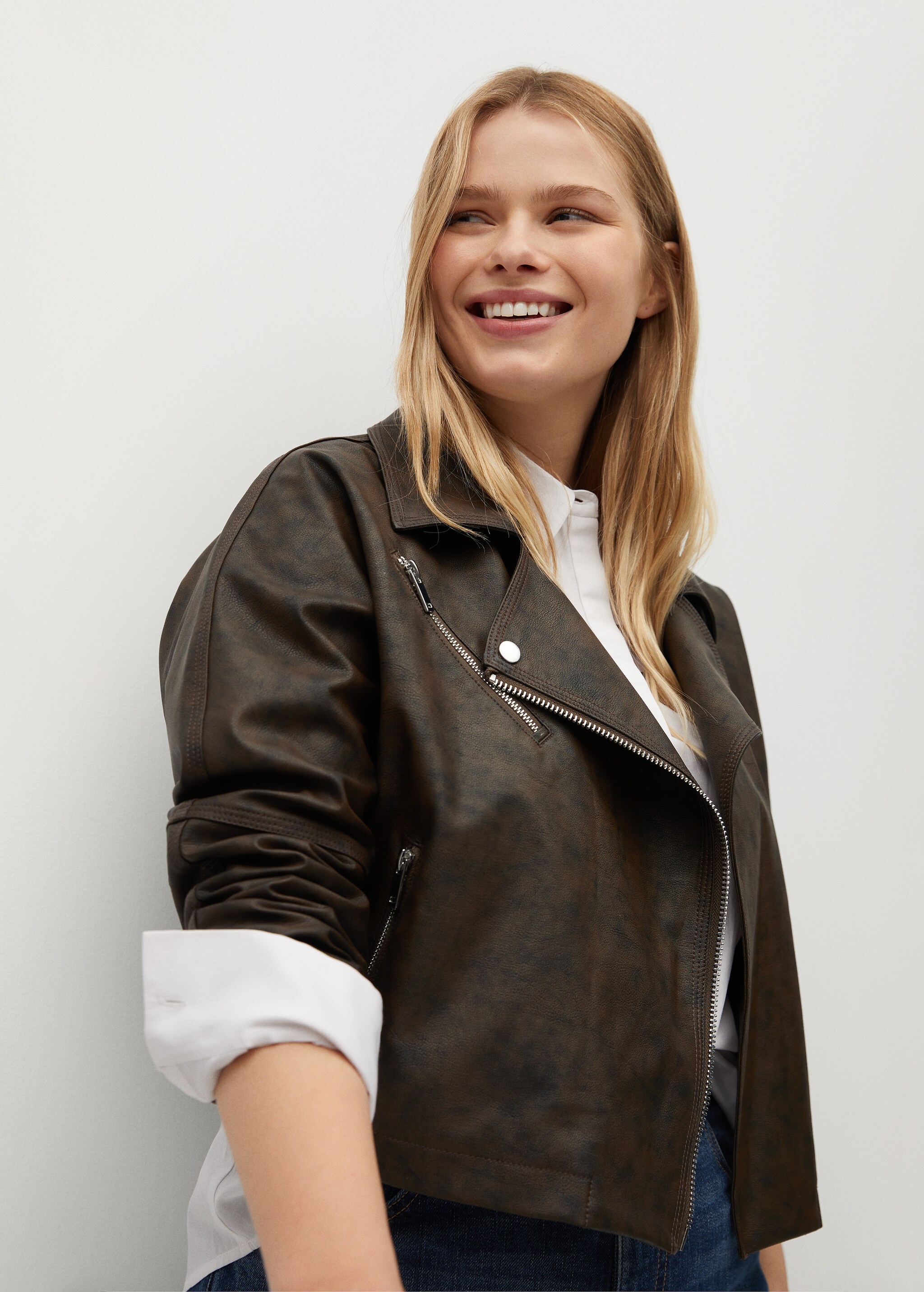 Chaqueta biker efecto piel  - Detalle del artículo 1