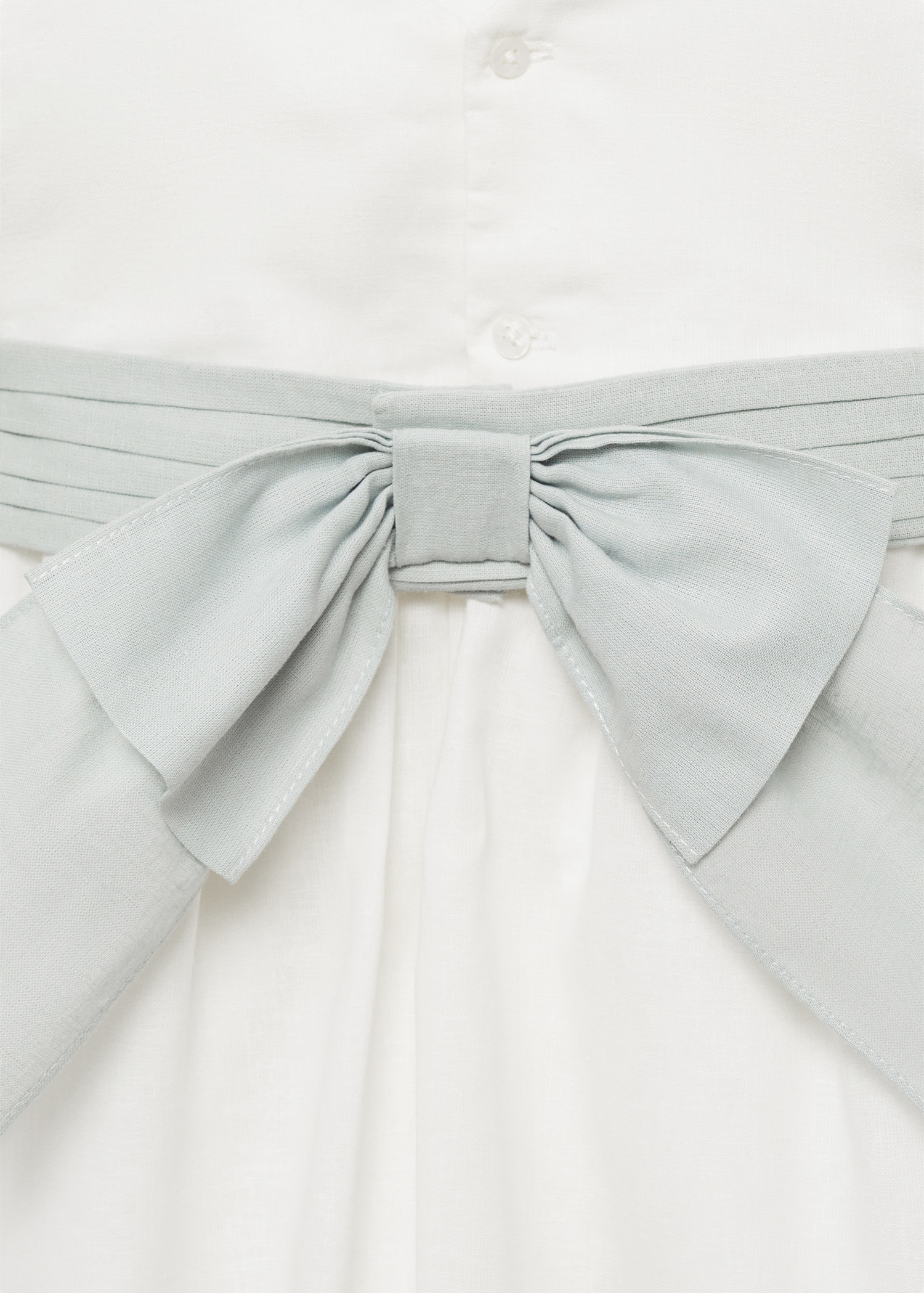 Bow linen-blend dress - Details of the article 0