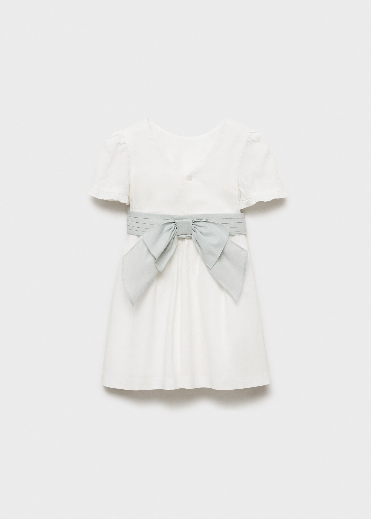 Bow linen-blend dress - Reverse of the article