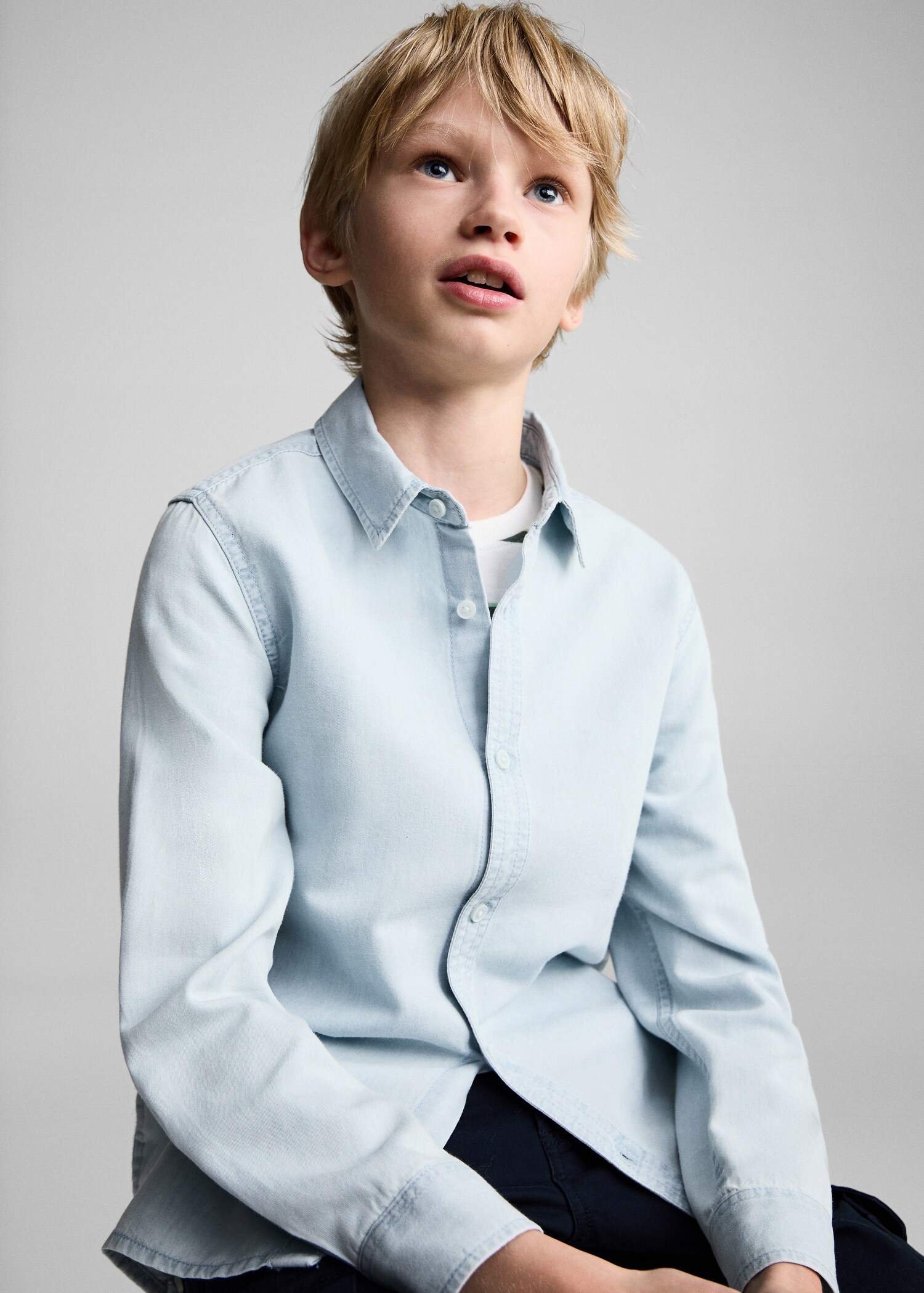 Slim-fit denim shirt - Medium plane