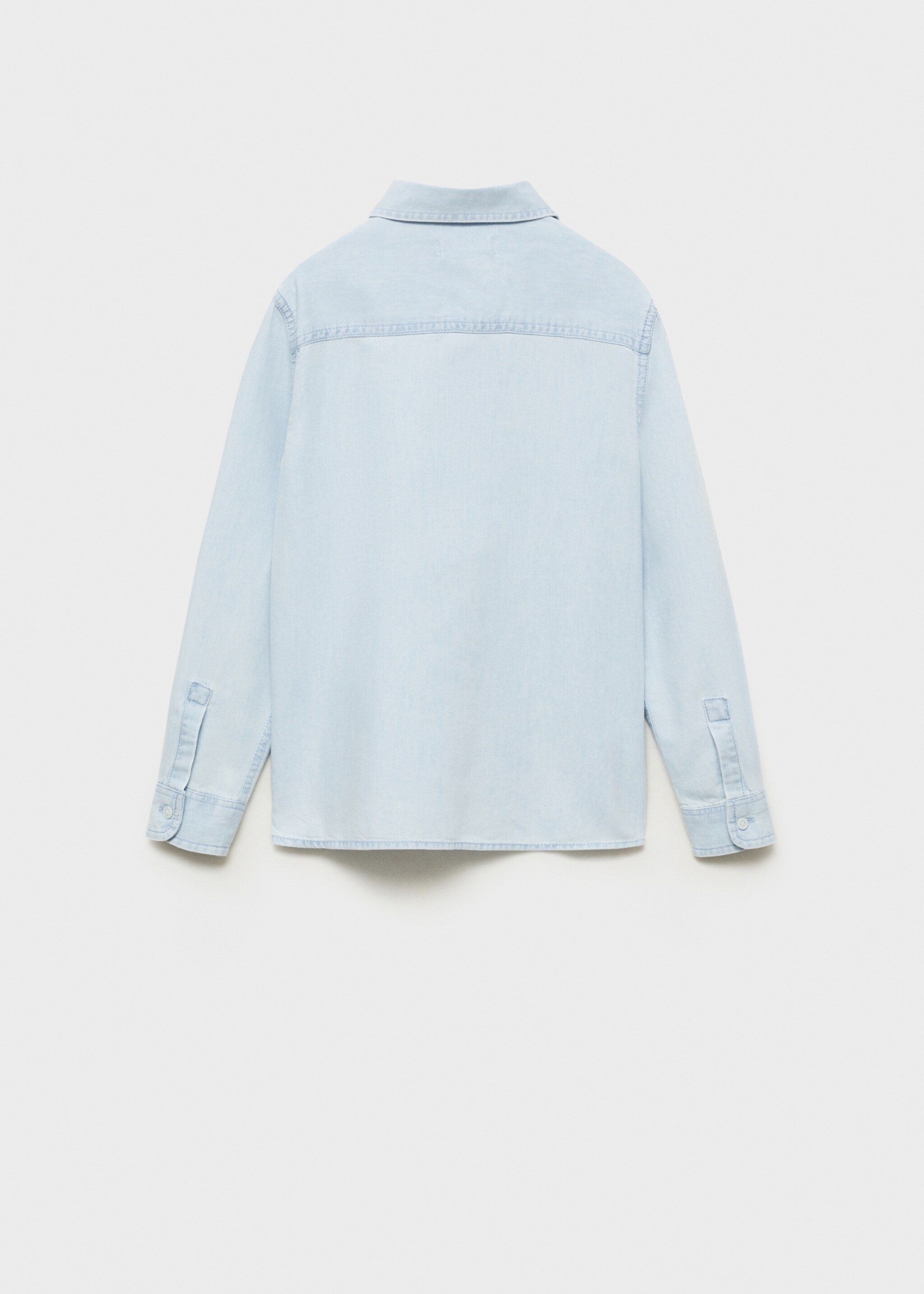 Slim-fit denim shirt - Reverse of the article, Light Blue. Ref: 87033636-00.