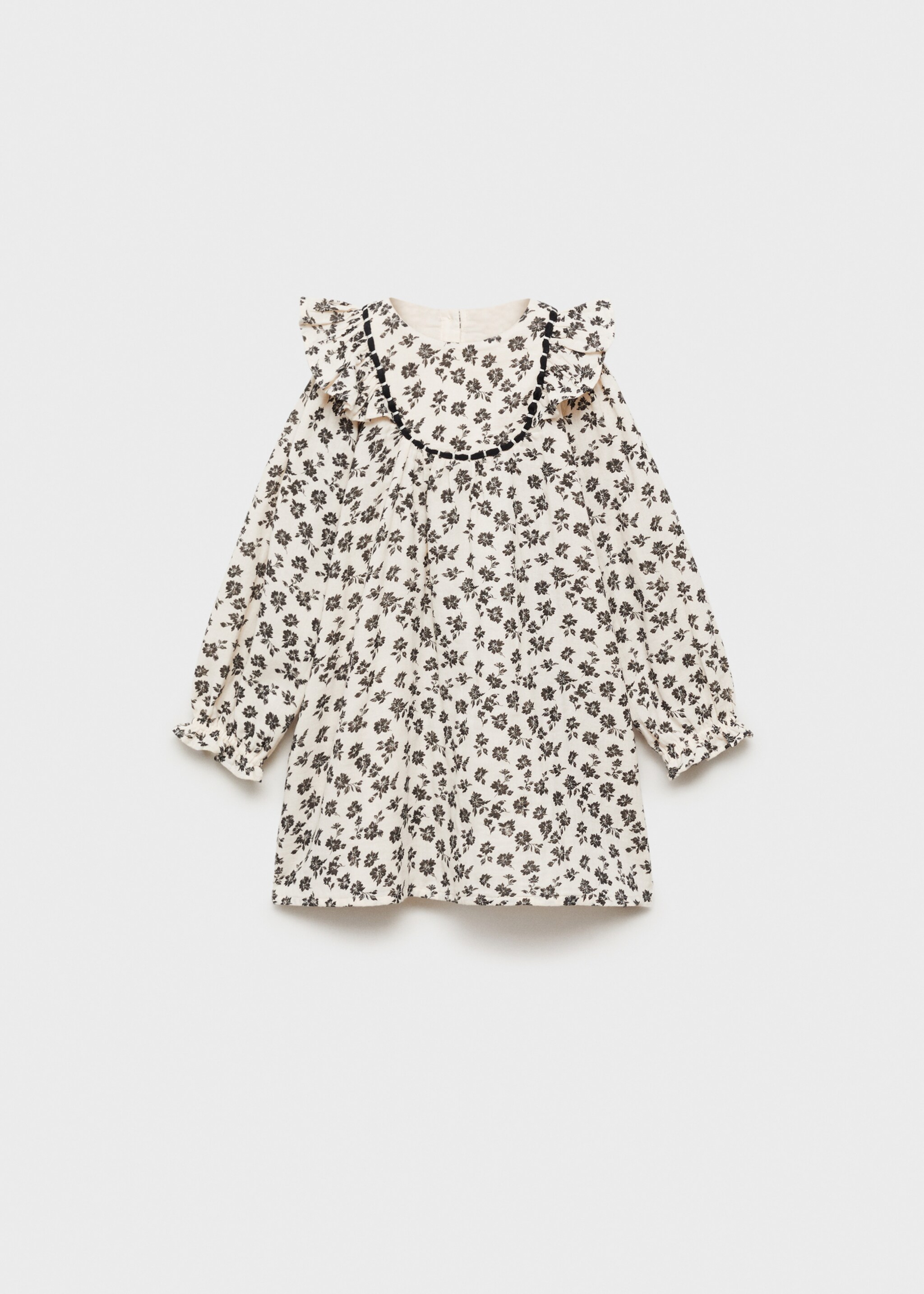 Printed cotton dress - Article without model, Ecru. Ref: 87033637-00.