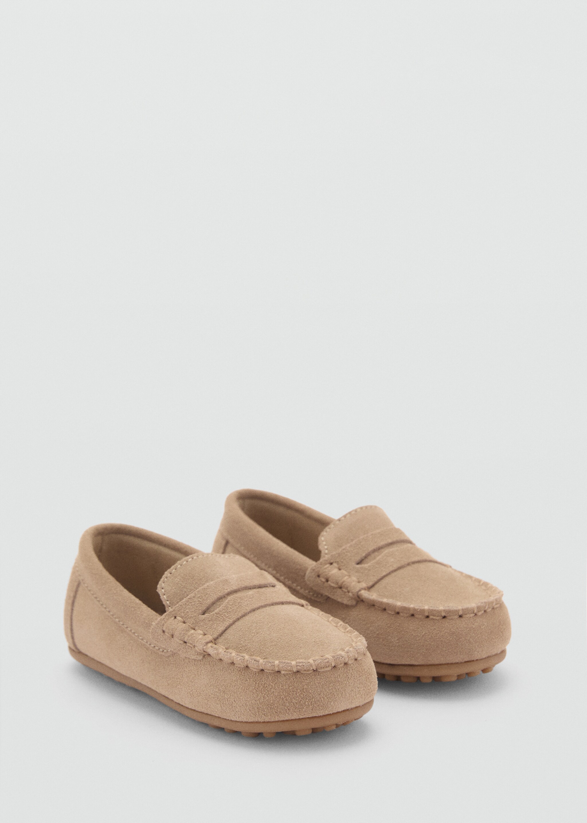 Suede leather loafers - Medium plane, Sand. Ref: 87033641-00.