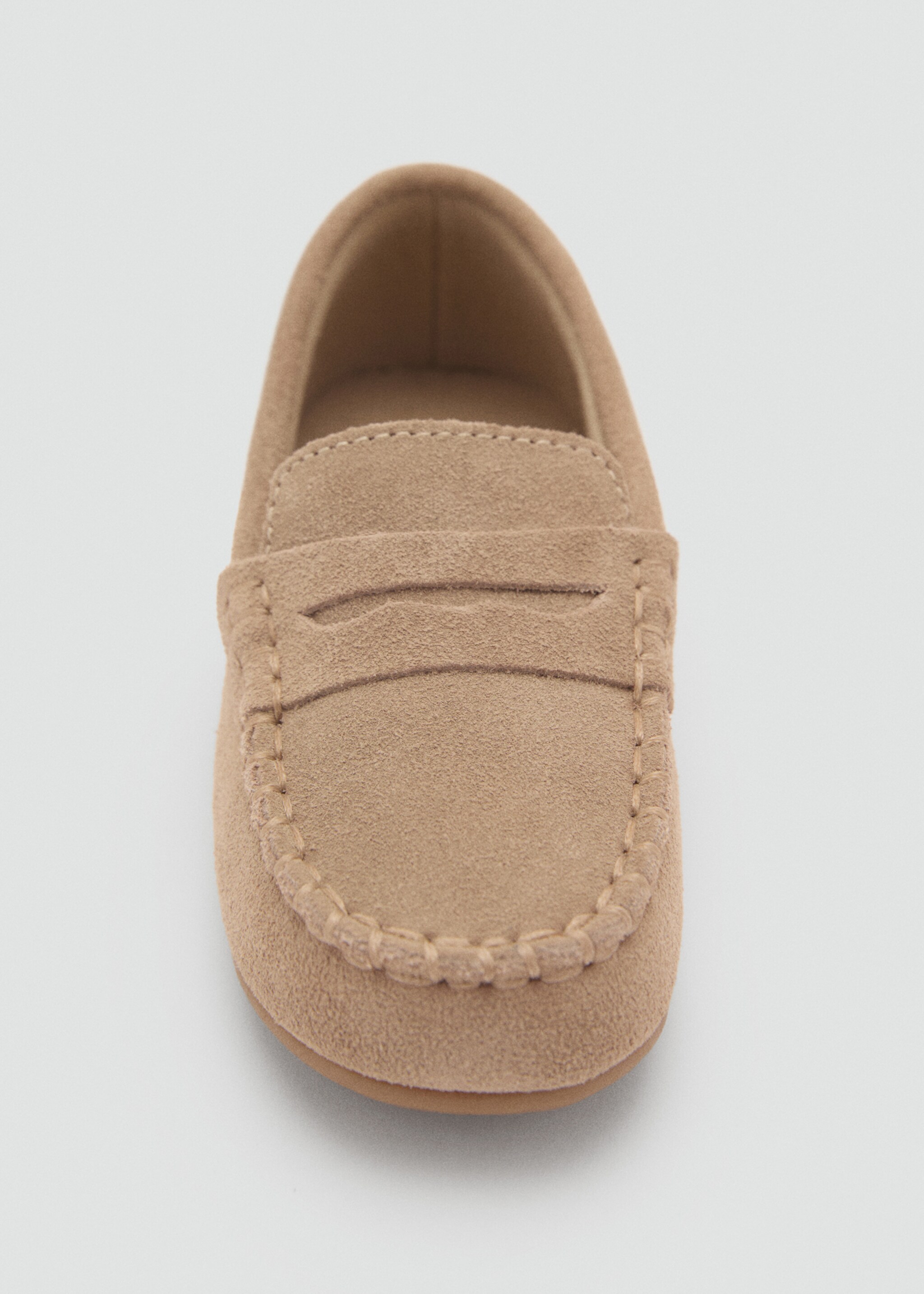 Suede leather loafers - Details of the article 2, Sand. Ref: 87033641-00.