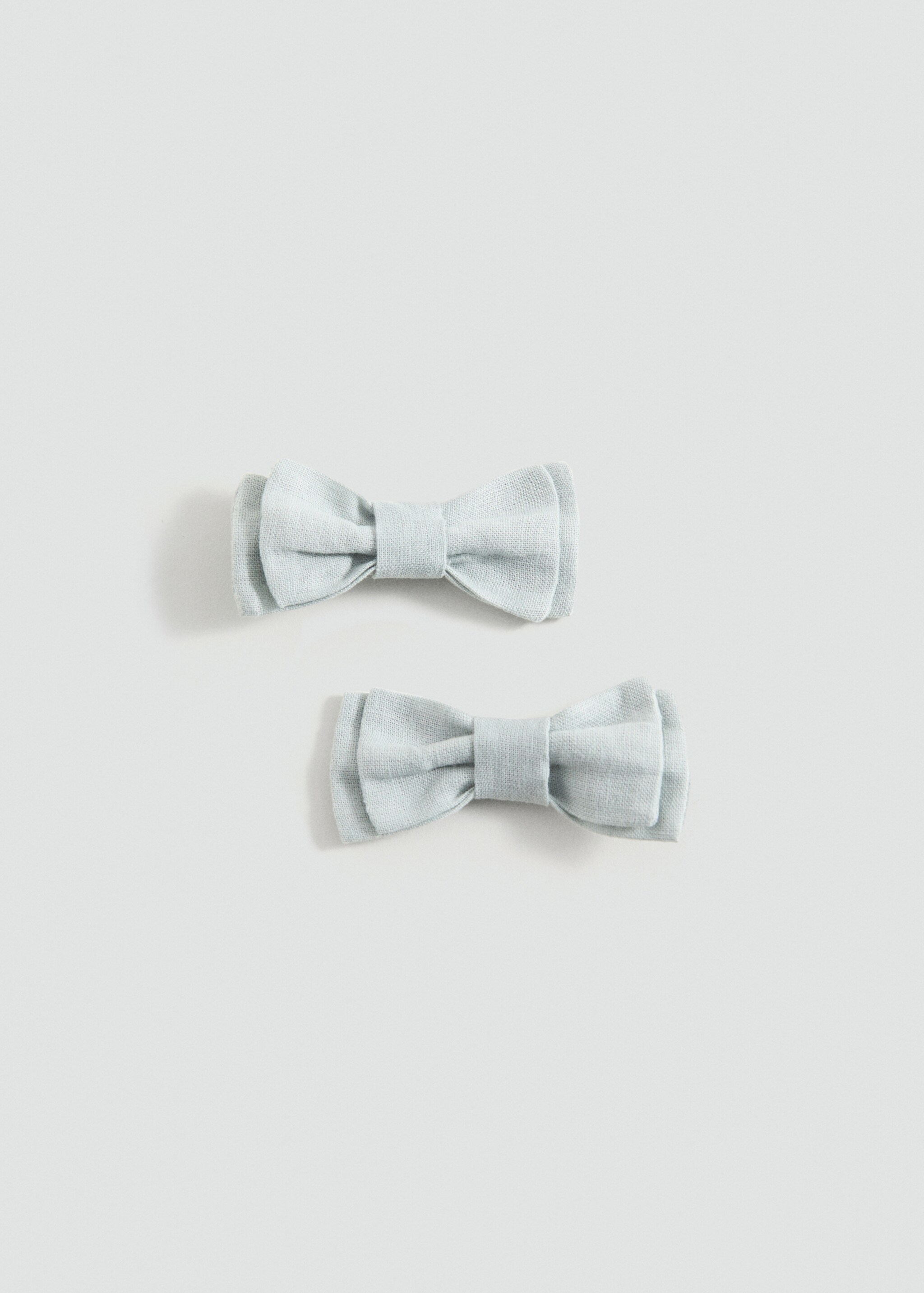 Pack of 2 linen loop pins - Article without model, Aqua Green. Ref: 87033644-00.