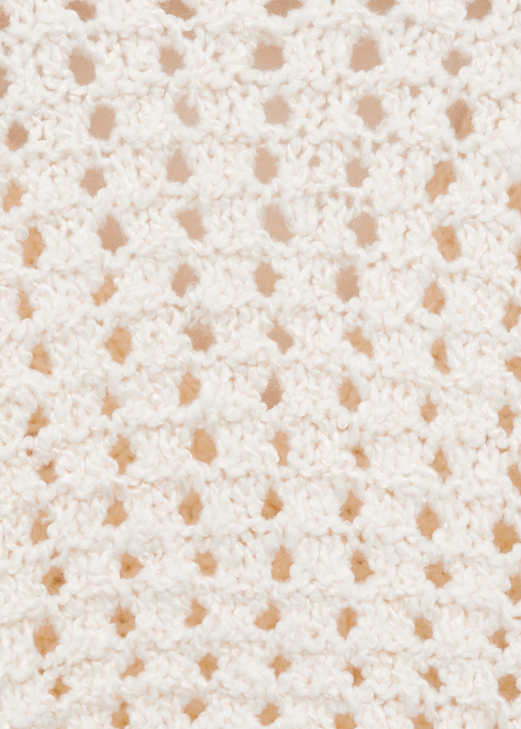 Cárdigan calado - Detalle del artículo 0, Crudo. Ref: 87033650-00.