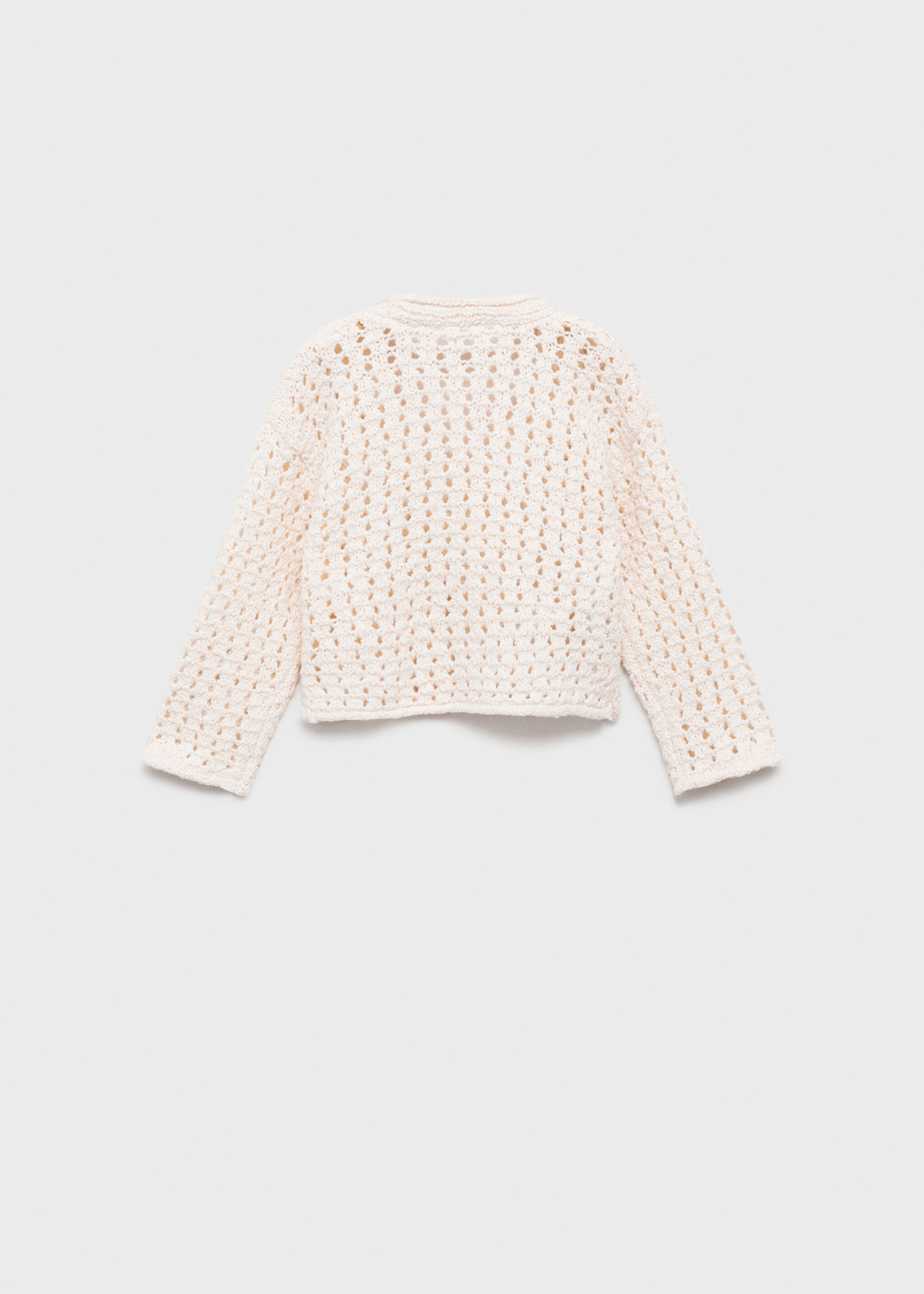 Cárdigan calado - Reverso del artículo, Crudo. Ref: 87033650-00.