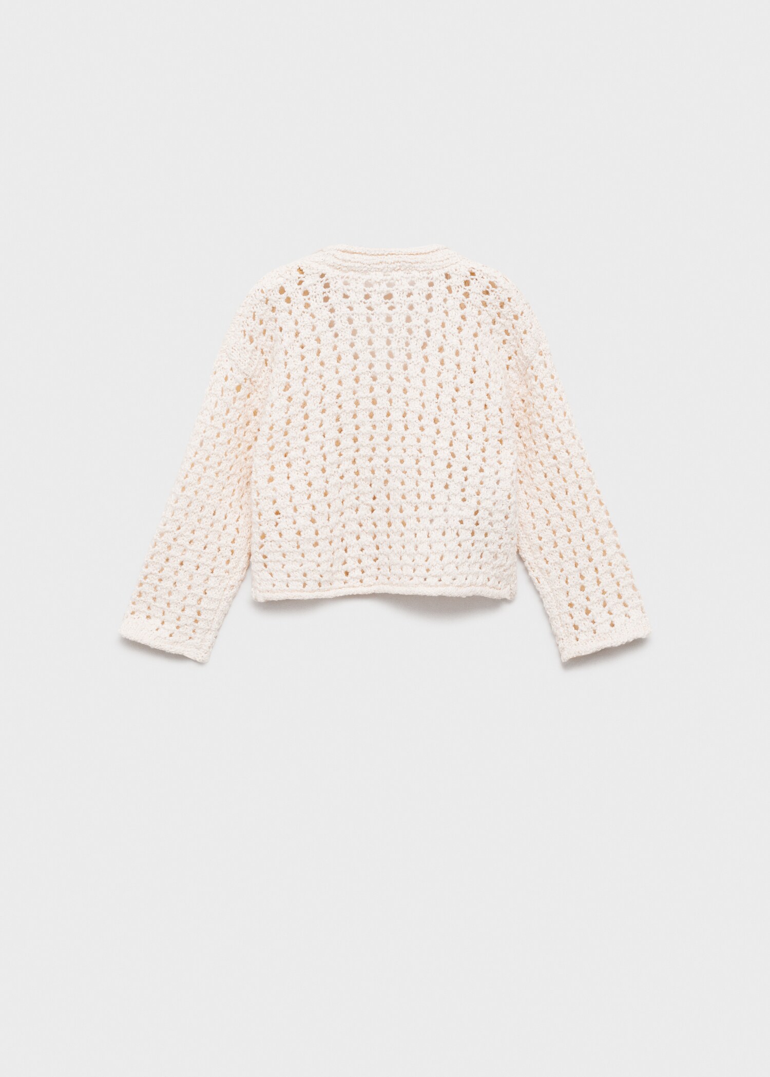 Cárdigan calado - Reverso del artículo