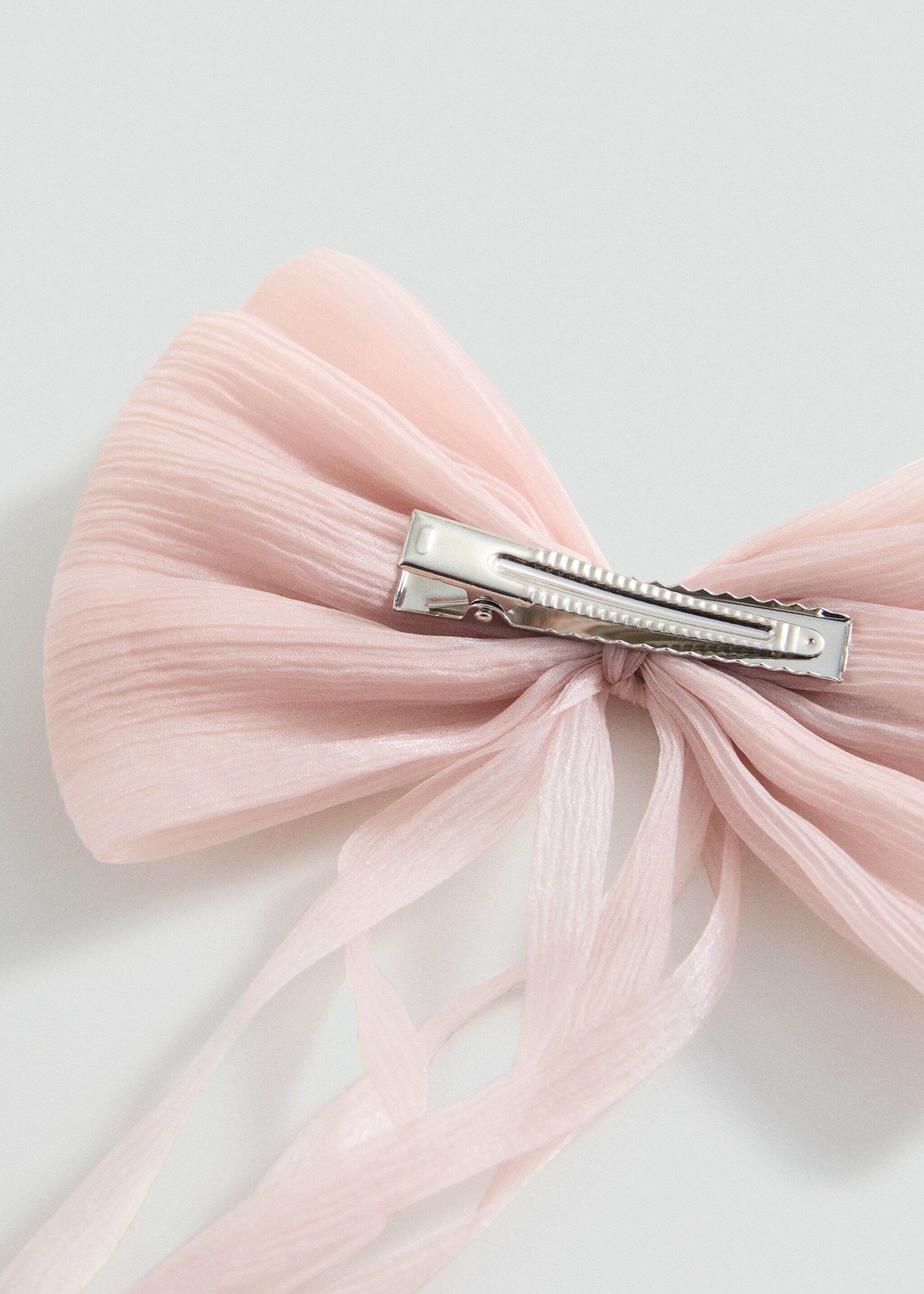 Bow hairclip - Medium plane, Pale Pink. Ref: 87033651-00.