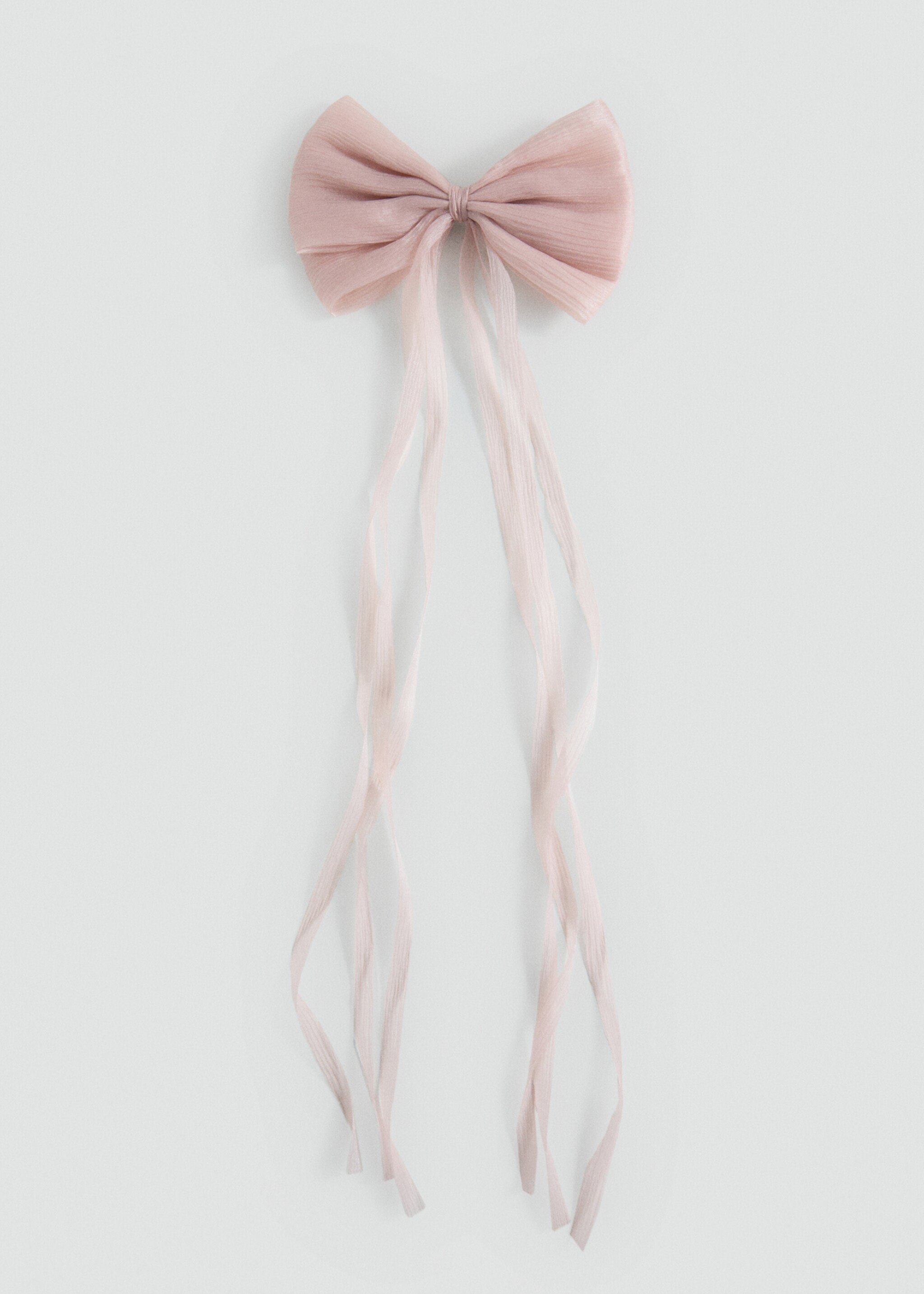 Bow hairclip - Article without model, Pale Pink. Ref: 87033651-00.