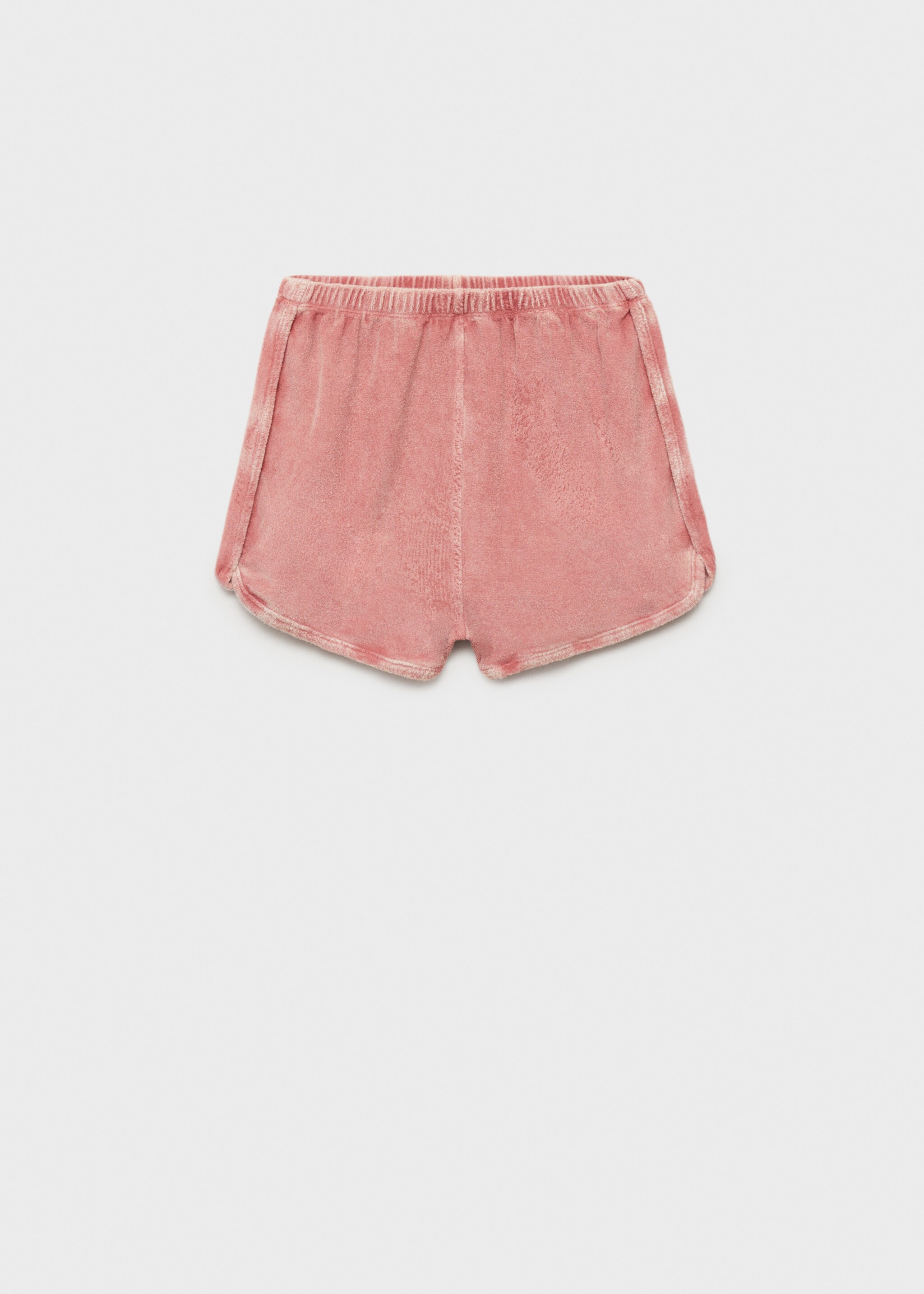 Short en coton bouclette overdyed - Article sans modèle, Rose. Ref: 87033653-00.