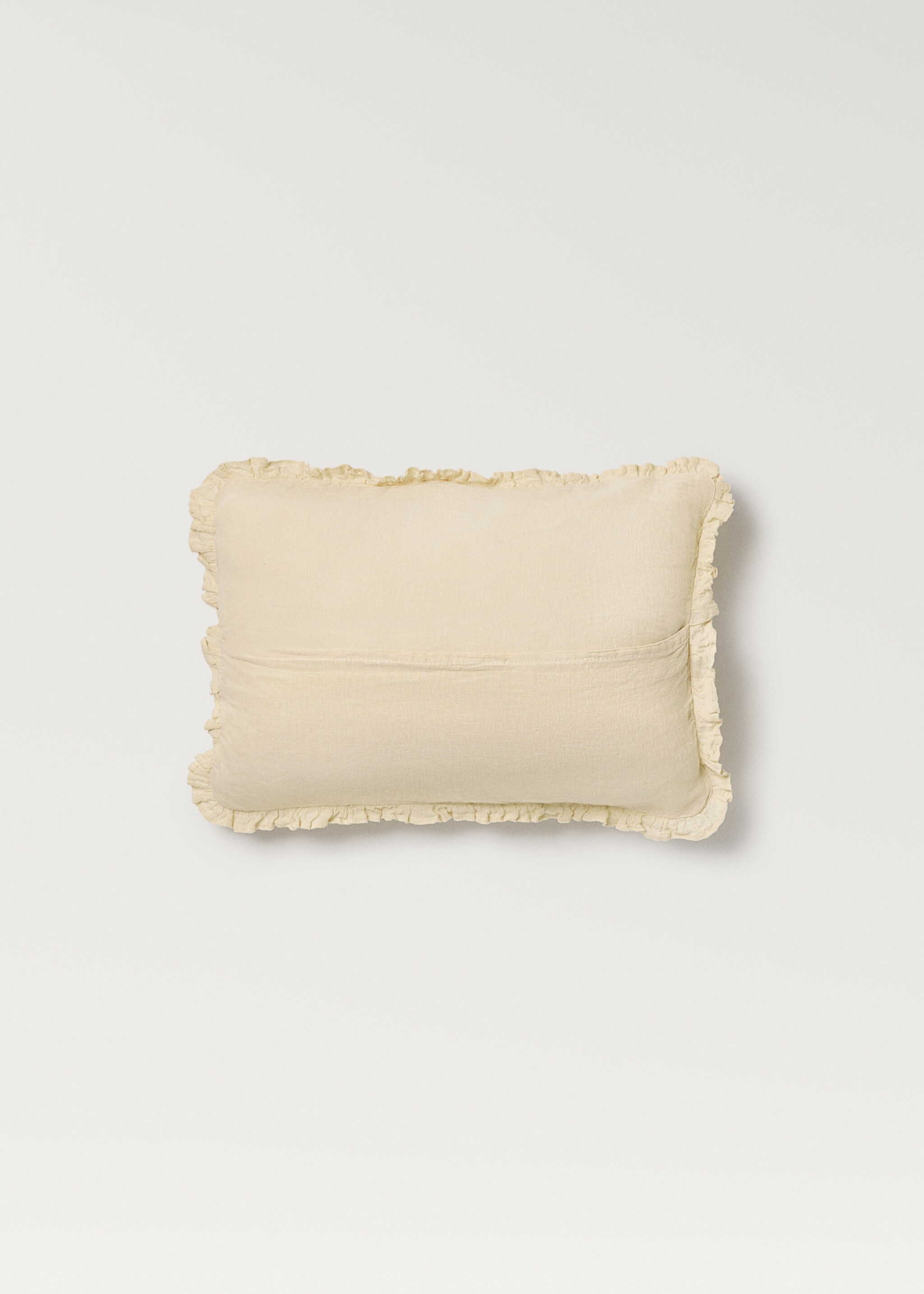 Housse de coussin pour enfant détail volant 30x40 cm - Détail de l'article 1, Jaune. Ref: 87033657-00.