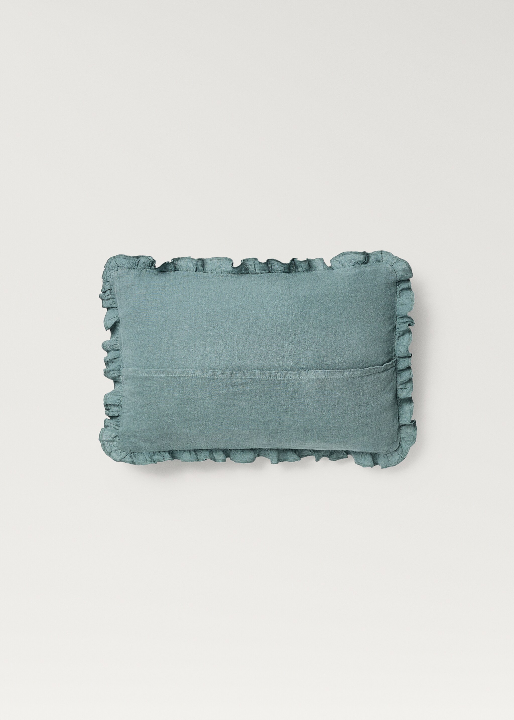 Housse de coussin pour enfant détail volant 30x40 cm - Détail de l'article 1, Vert menthe. Ref: 87033657-00.