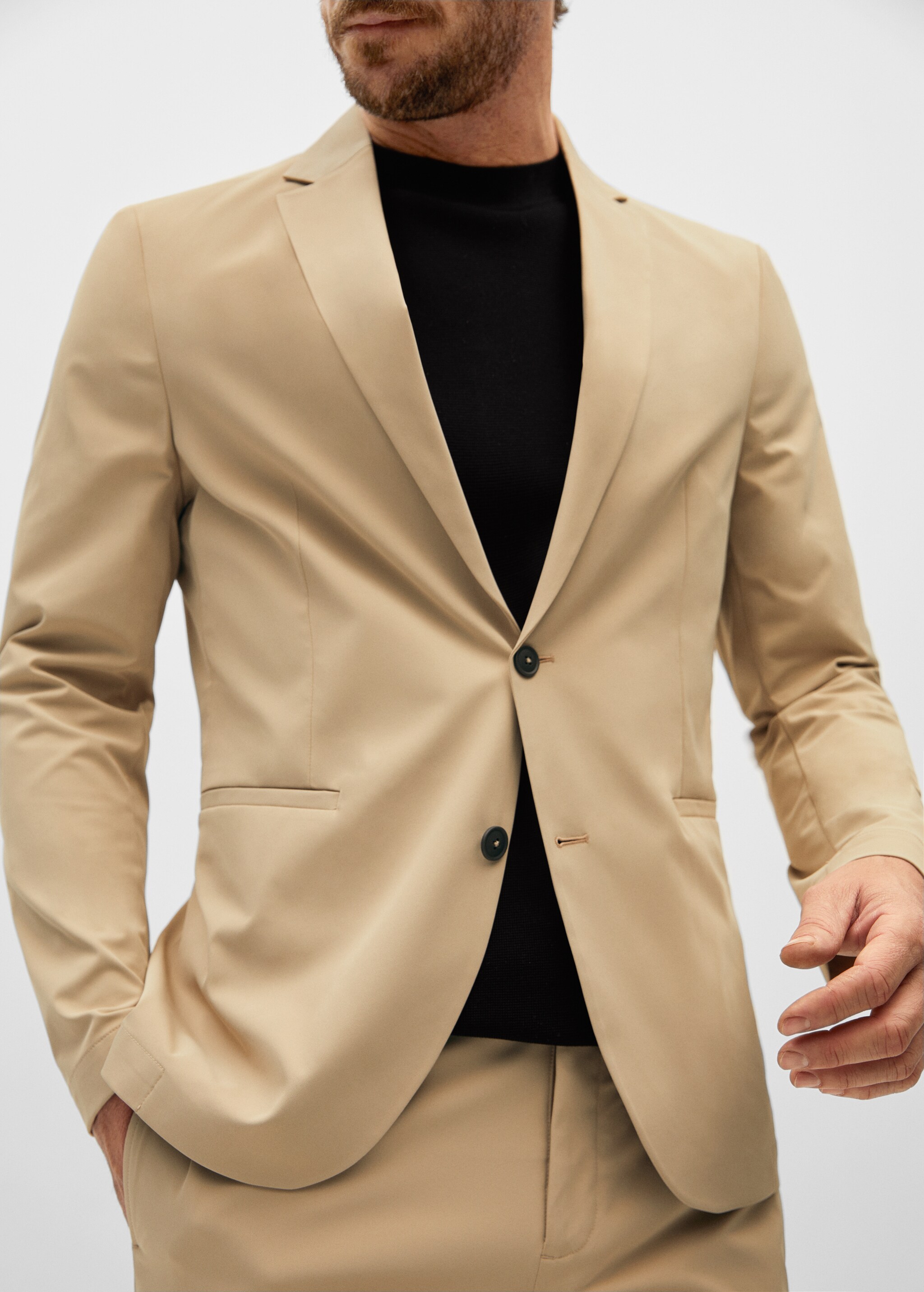 Americana traje slim fit tejido técnico - Detalle del artículo 2