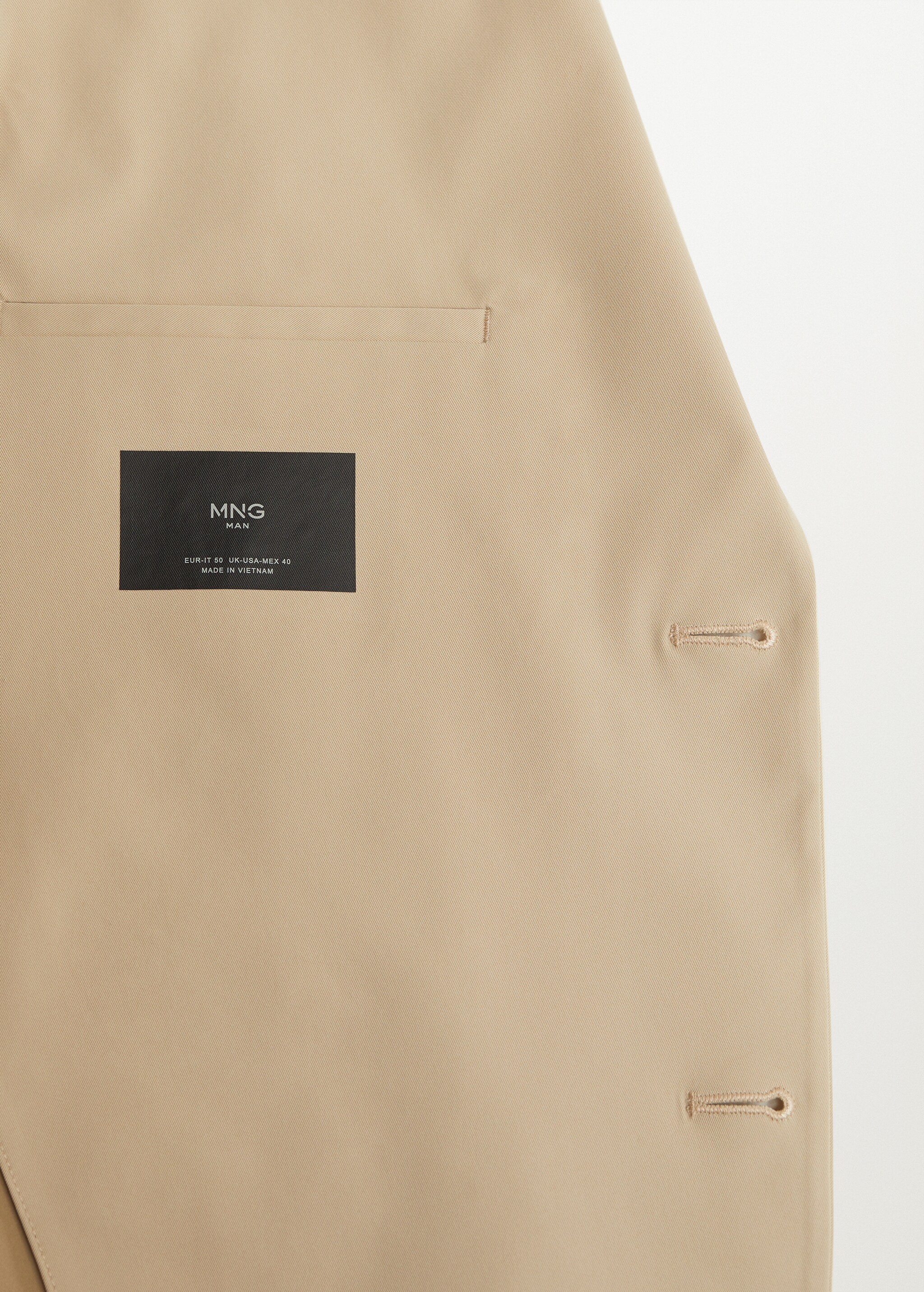 Americana traje slim fit tejido técnico - Detalle del artículo 7