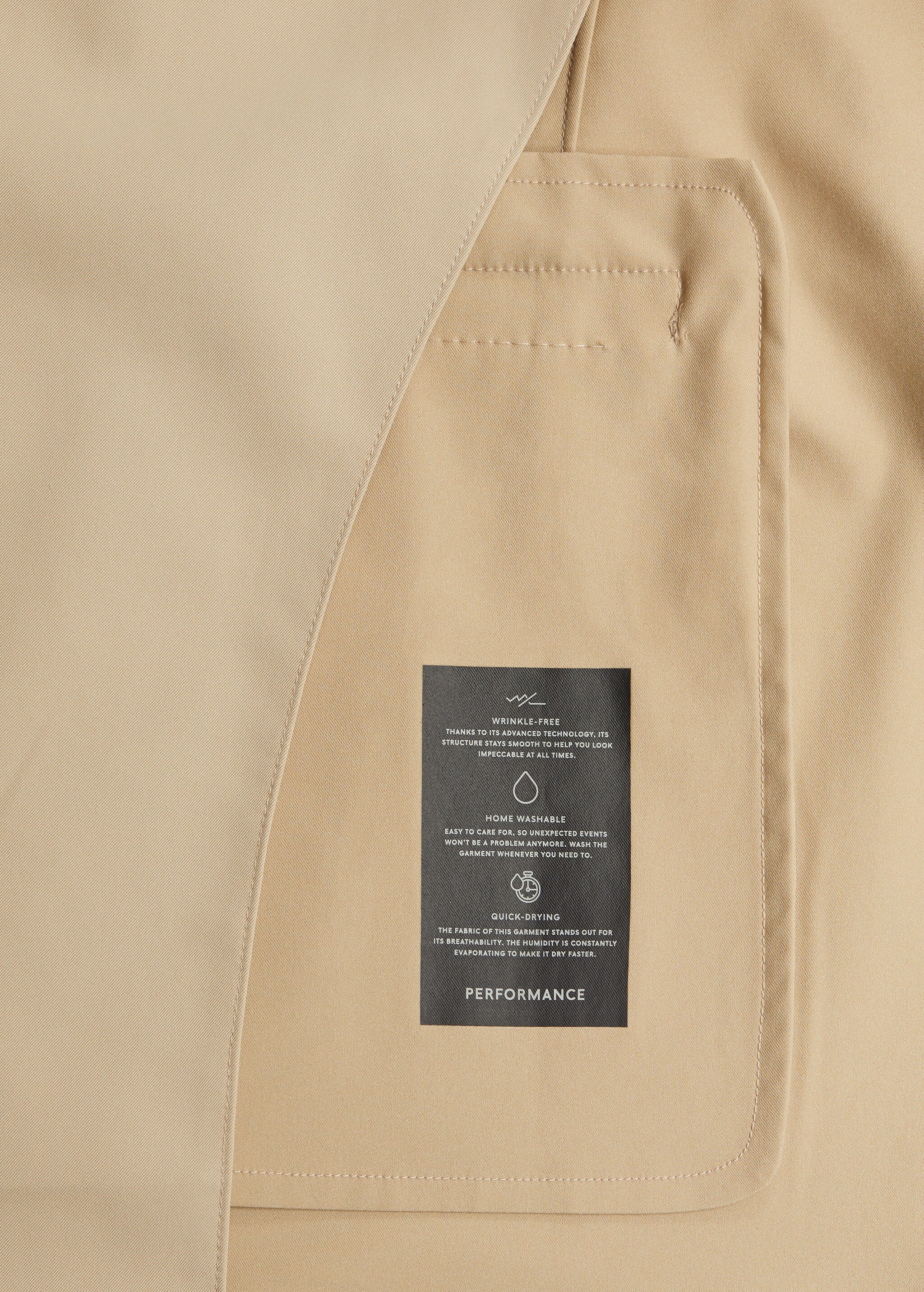 Americana traje slim fit tejido técnico - Detalle del artículo 8