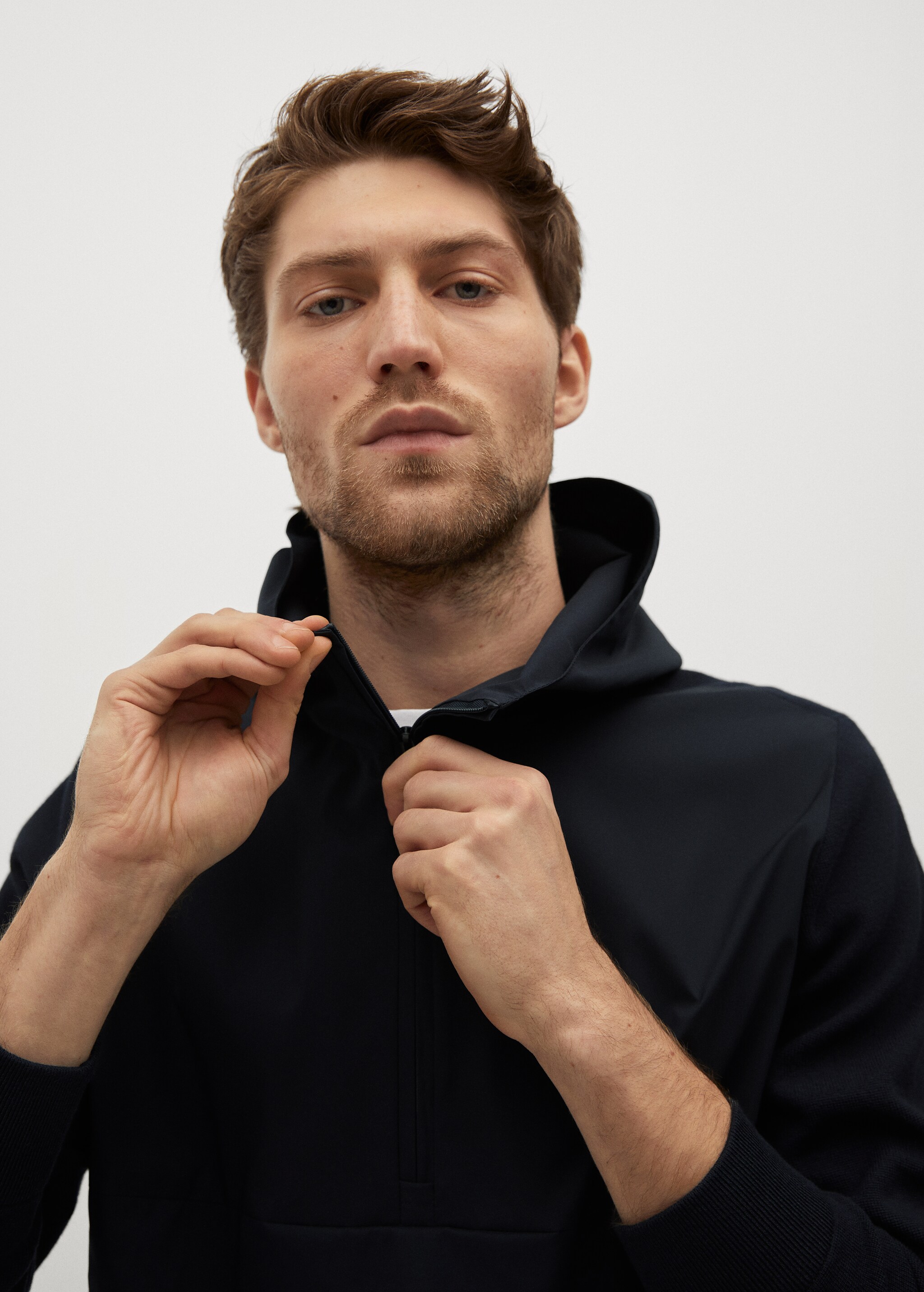 Sudadera combinada punto cremallera - Detalle del artículo 3