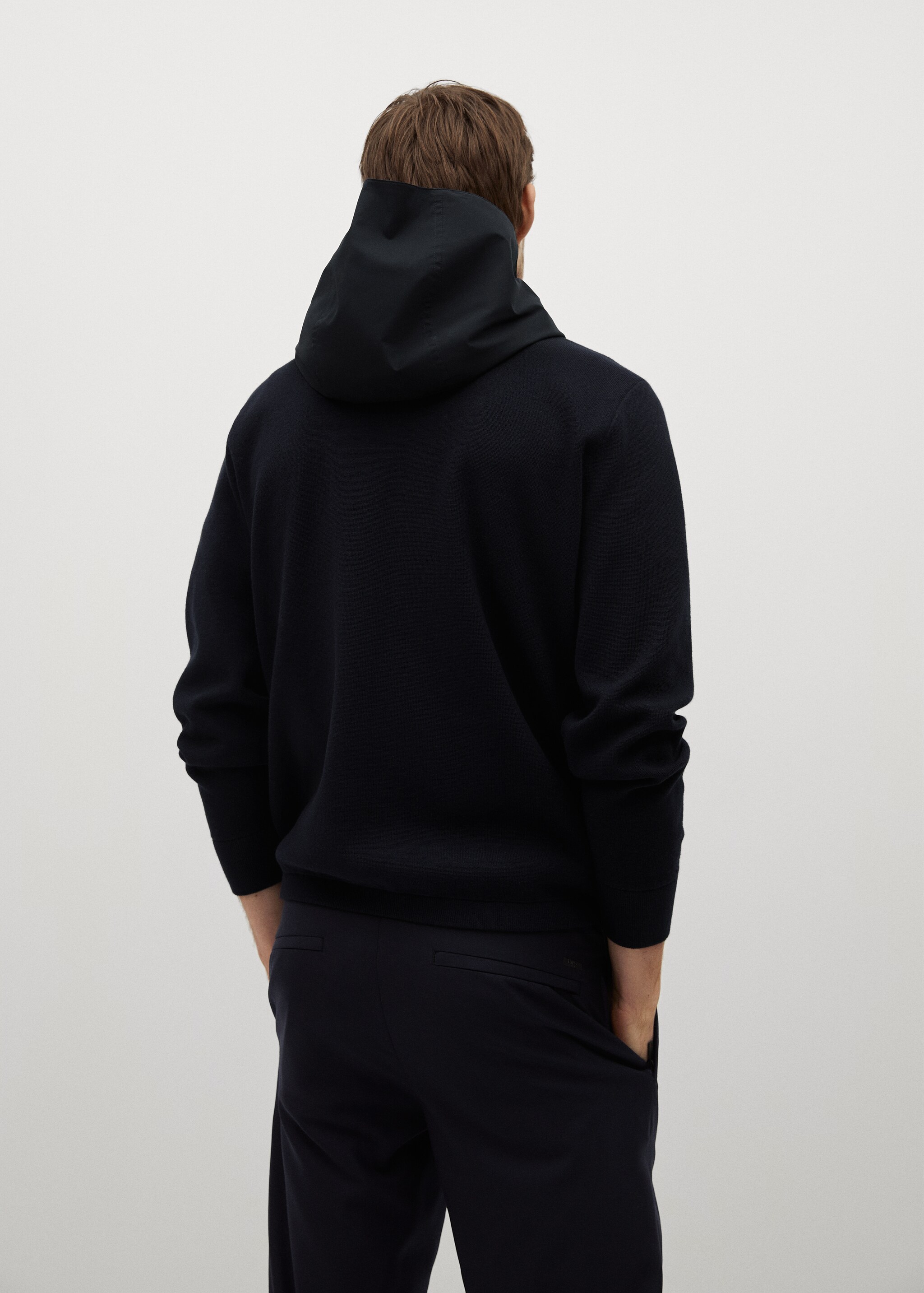 Sudadera combinada punto cremallera - Reverso del artículo