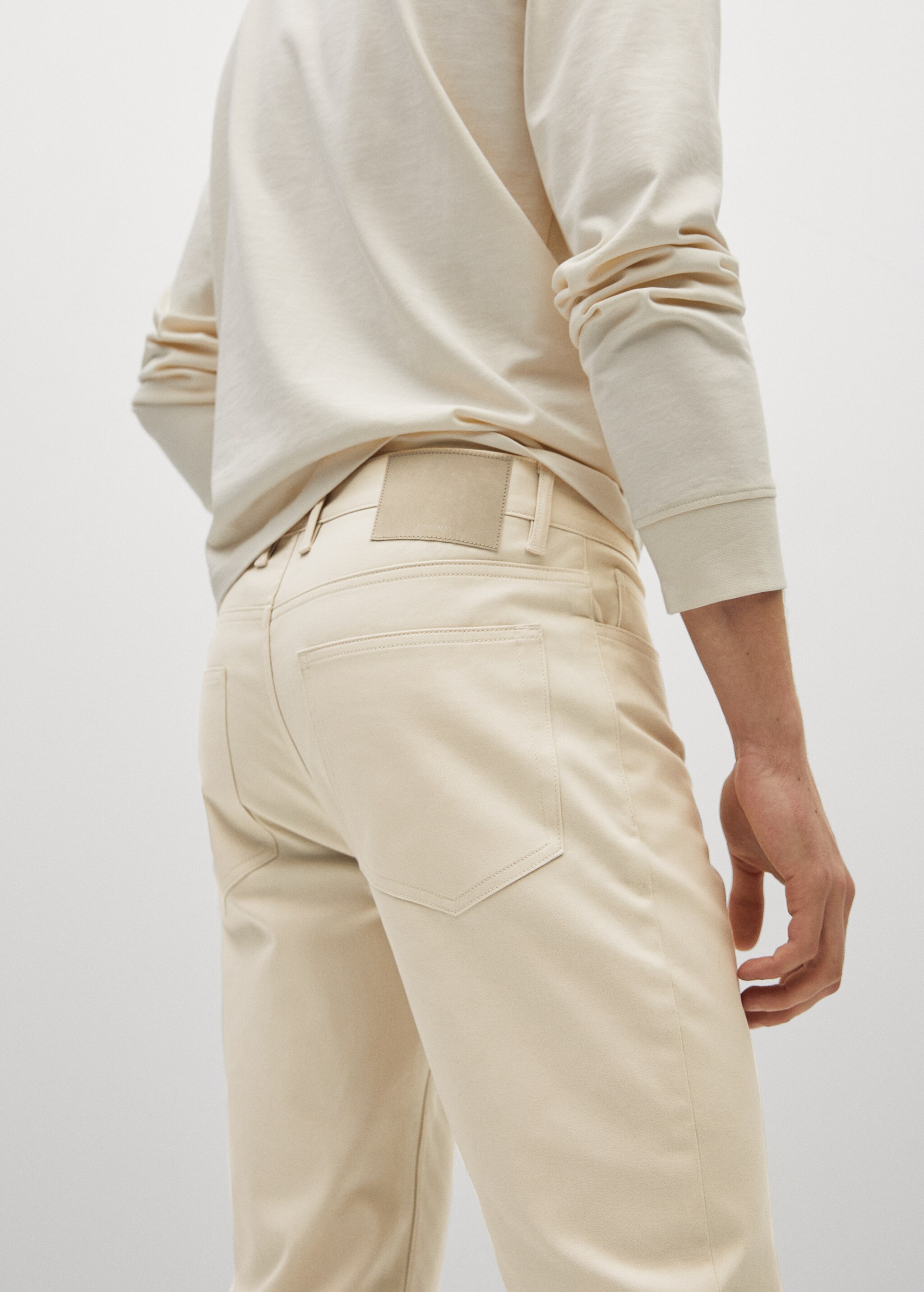 Keprové kalhoty džínového stylu slim fit - Detail zboží 2