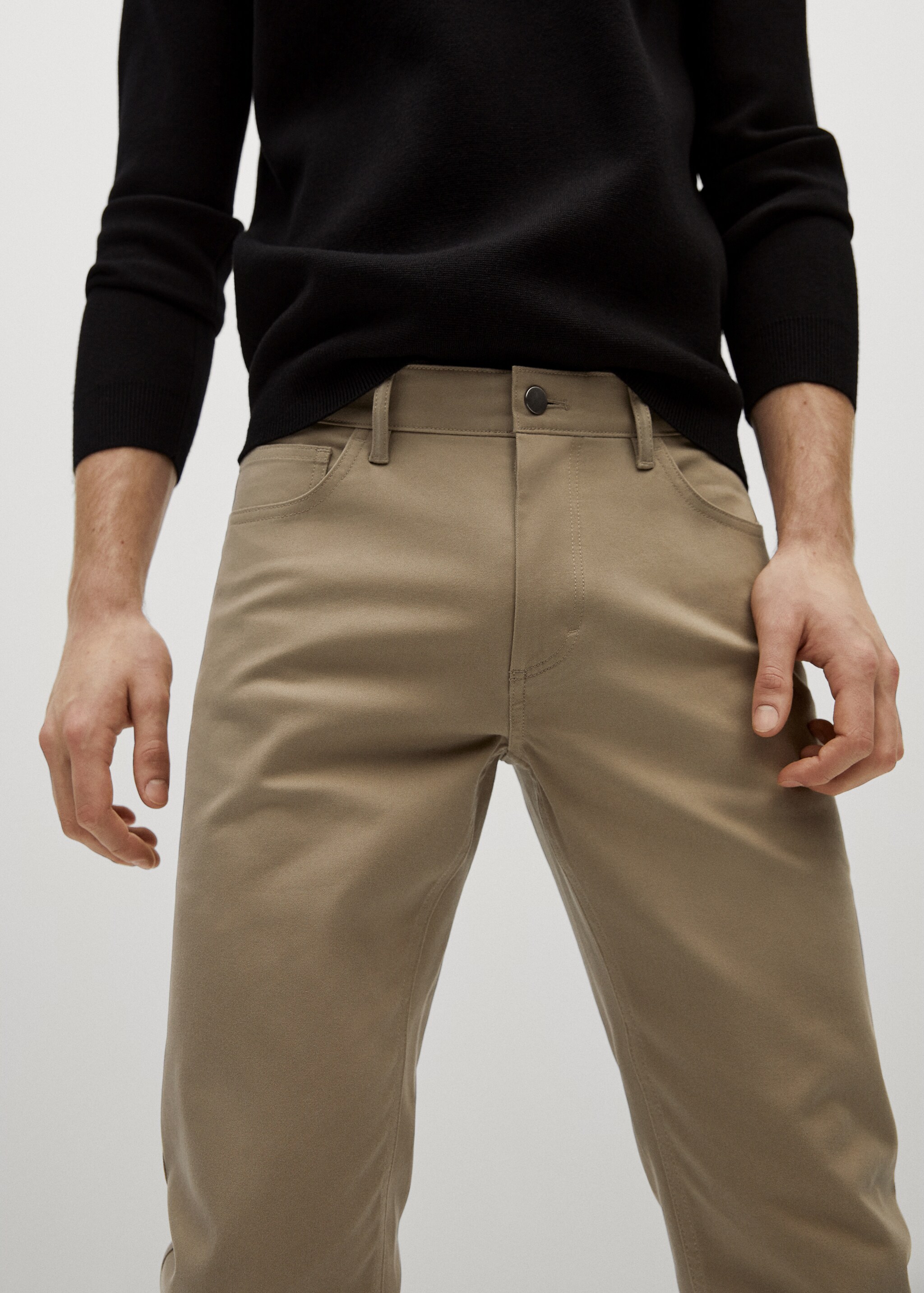 Keprové kalhoty džínového stylu slim fit - Detail zboží 1