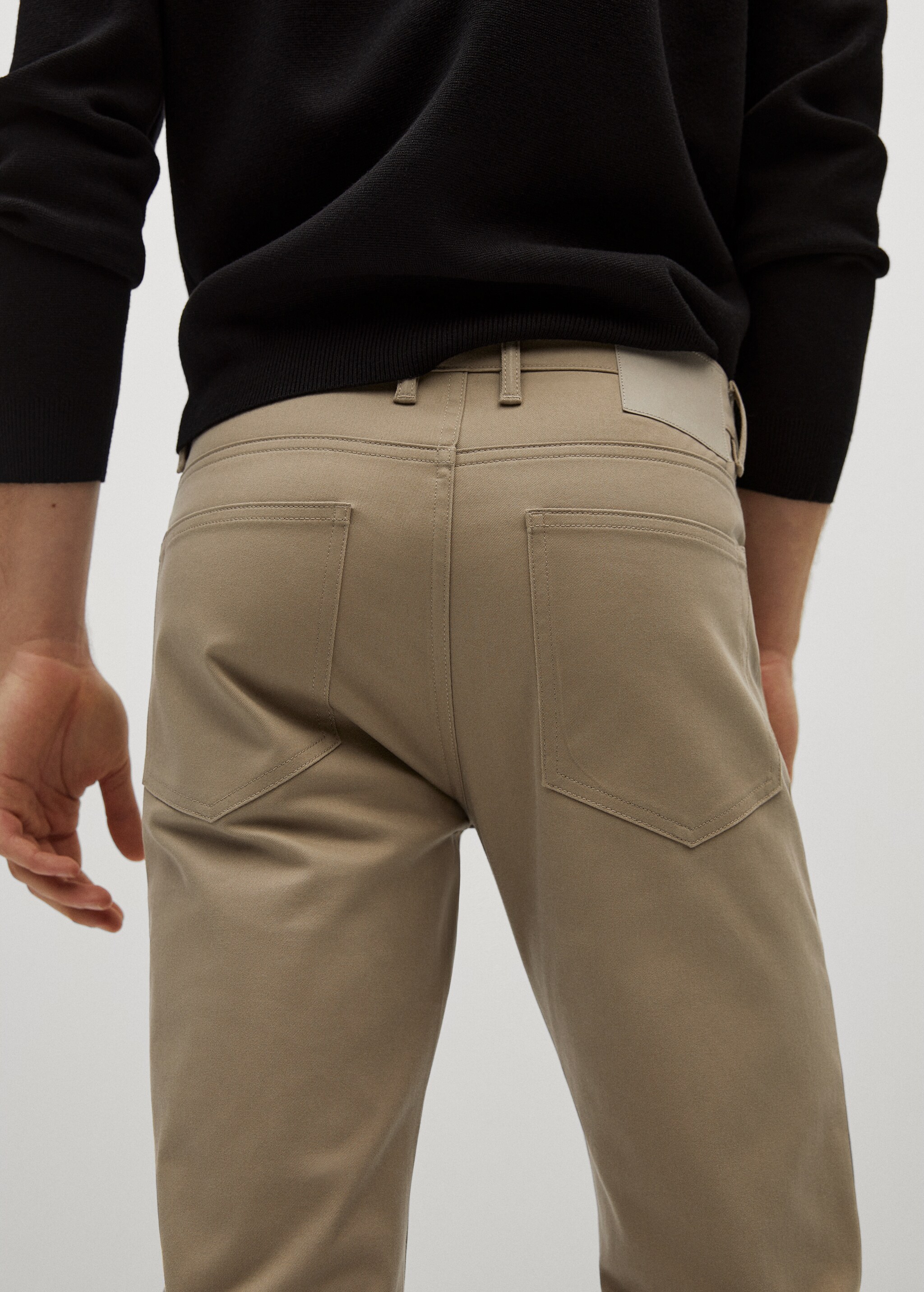 Keprové kalhoty džínového stylu slim fit - Detail zboží 2