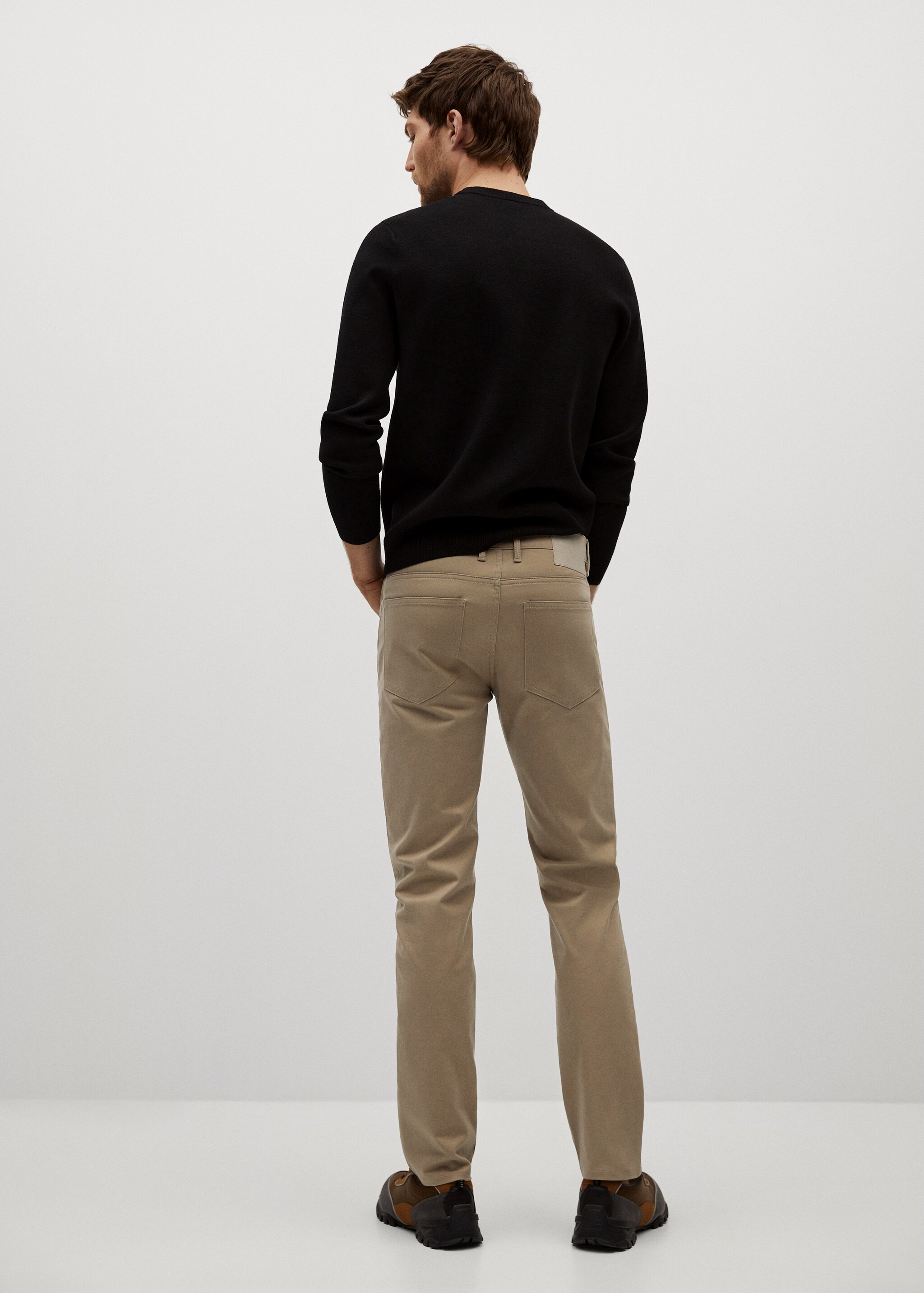 Keprové kalhoty džínového stylu slim fit - Zadní strana zboží