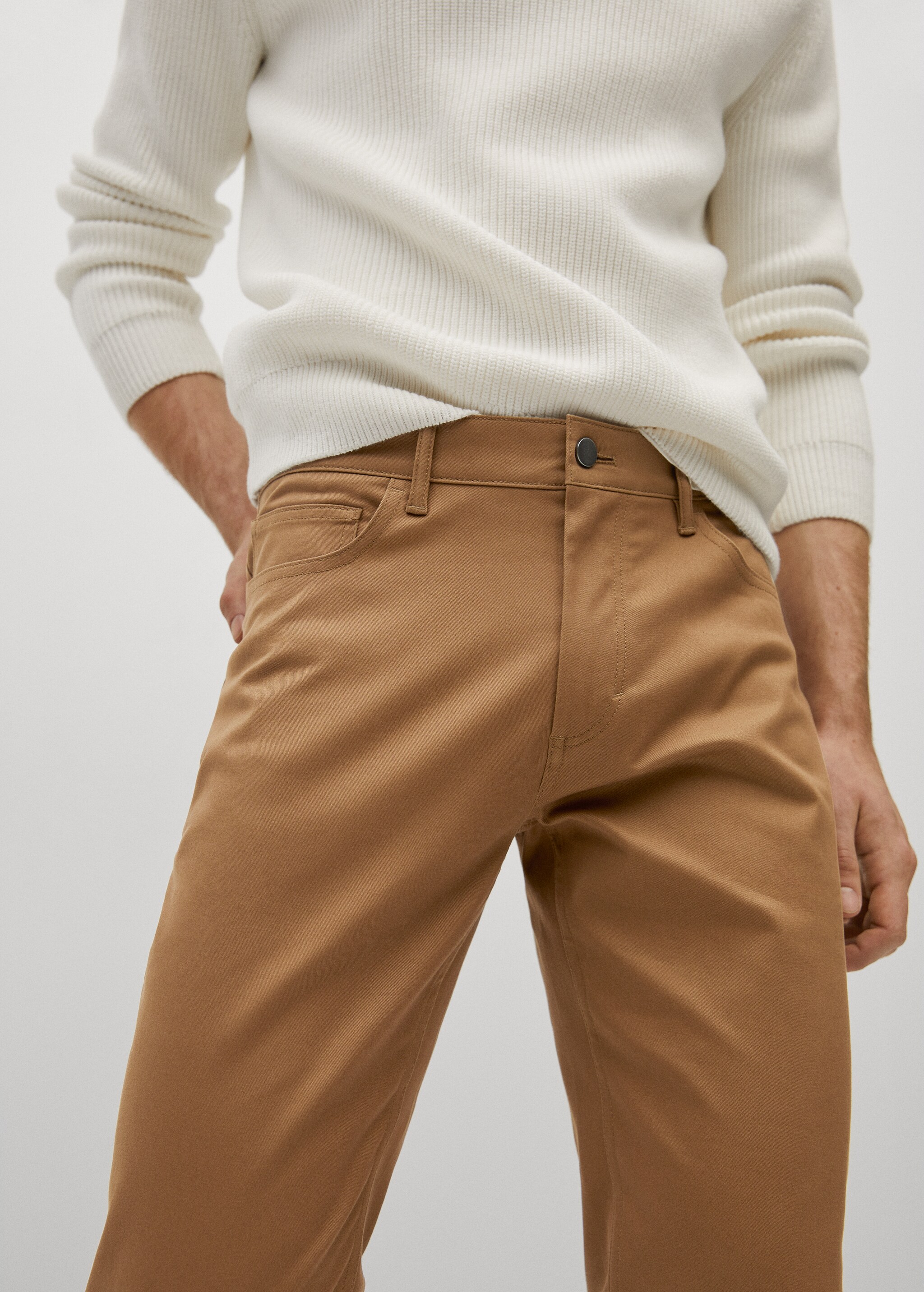 Keprové kalhoty džínového stylu slim fit - Detail zboží 1