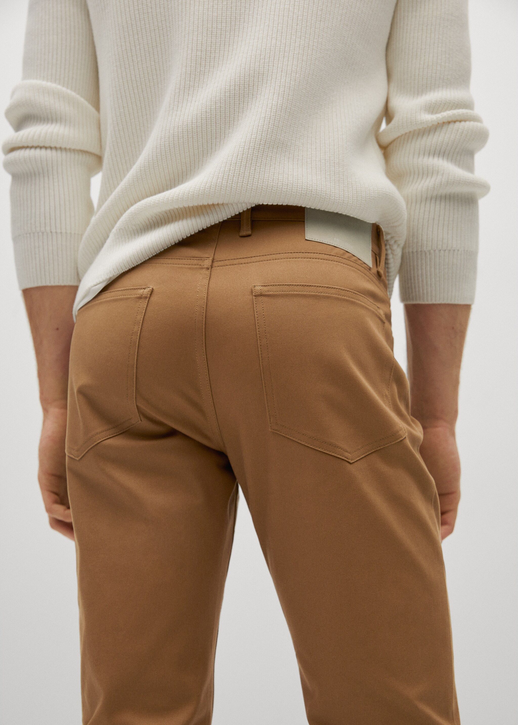 Keprové kalhoty džínového stylu slim fit - Detail zboží 2