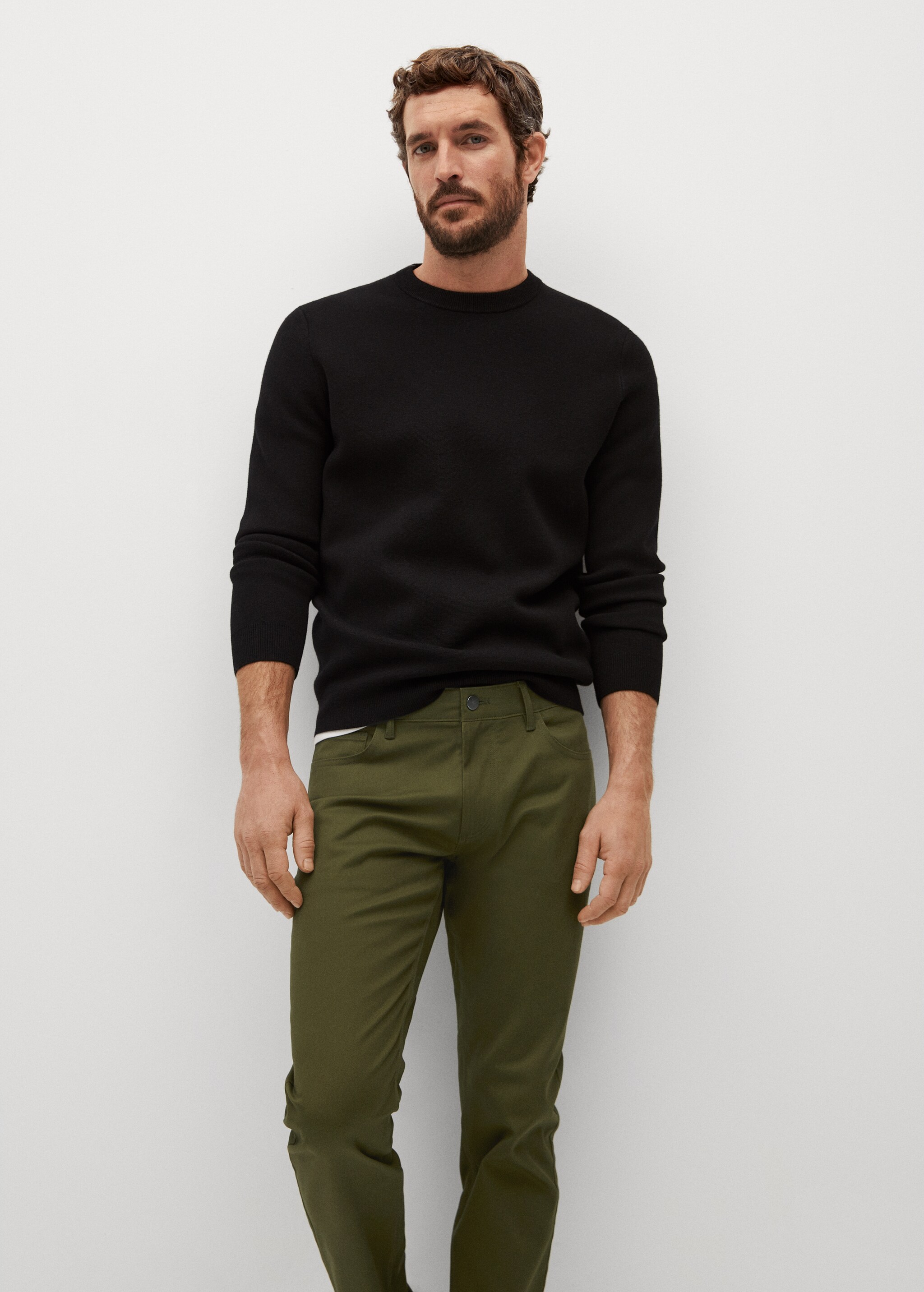 Keprové kalhoty džínového stylu slim fit - Detail zboží 1
