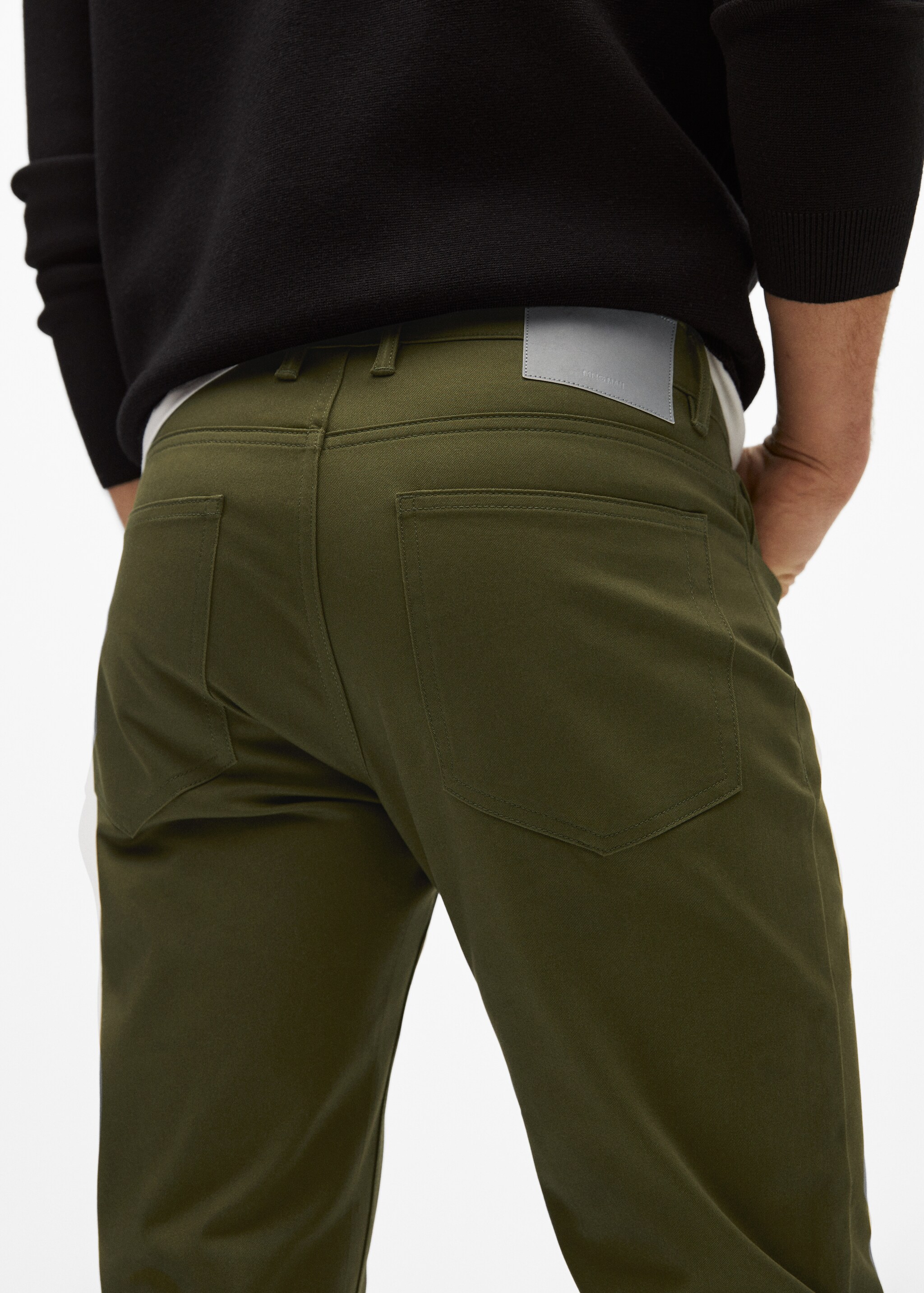 Keprové kalhoty džínového stylu slim fit - Detail zboží 3