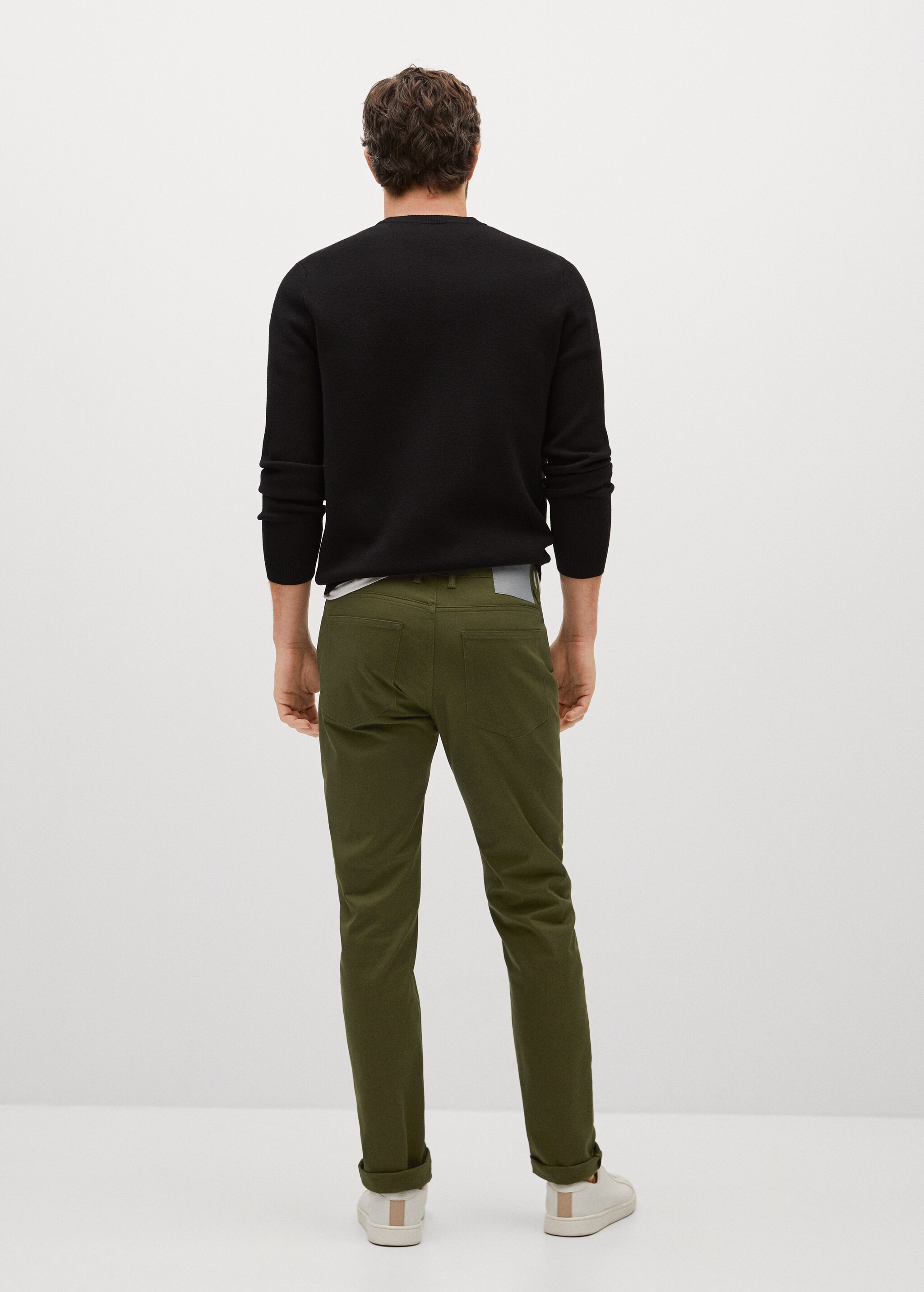 Keprové kalhoty džínového stylu slim fit - Zadní strana zboží