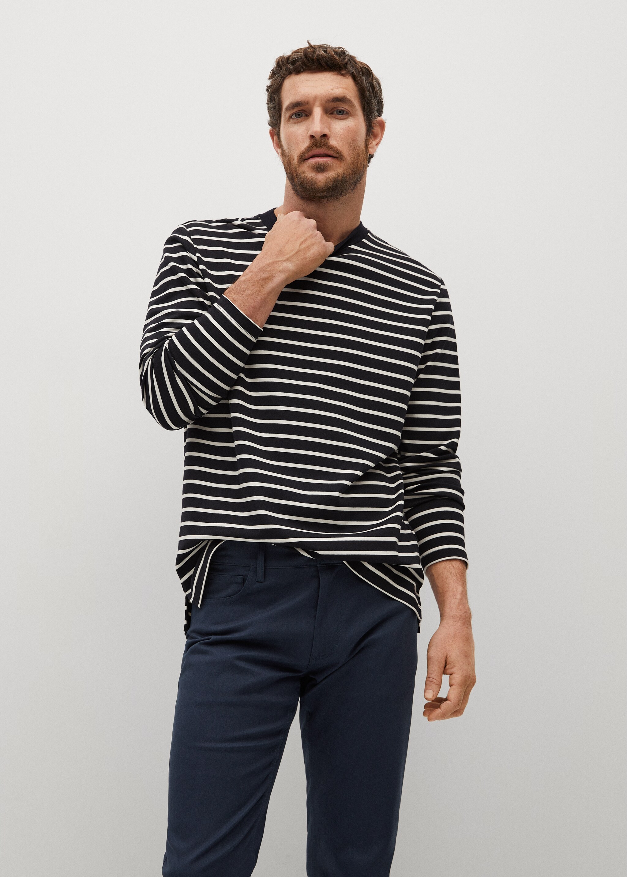 Keprové kalhoty džínového stylu slim fit - Detail zboží 2