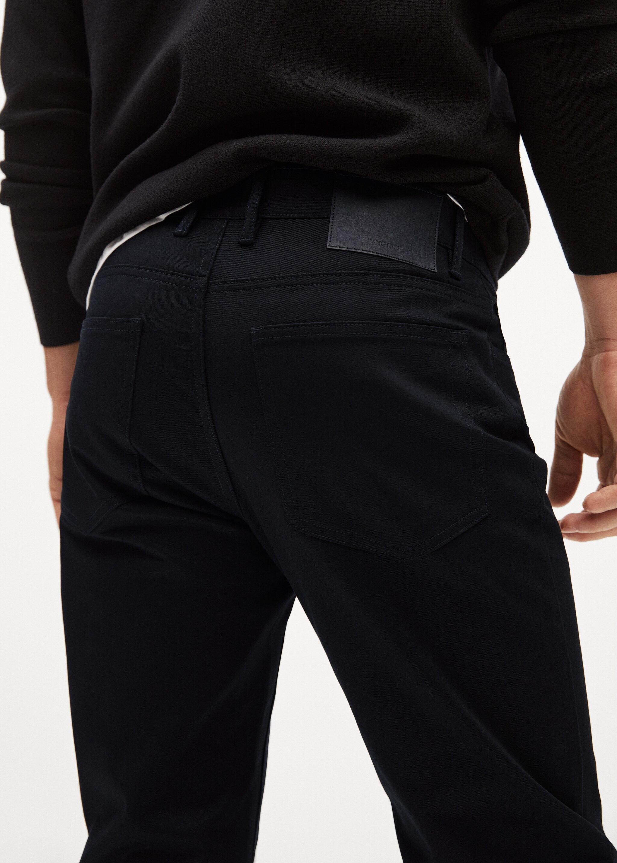 Keprové kalhoty džínového stylu slim fit - Detail zboží 2