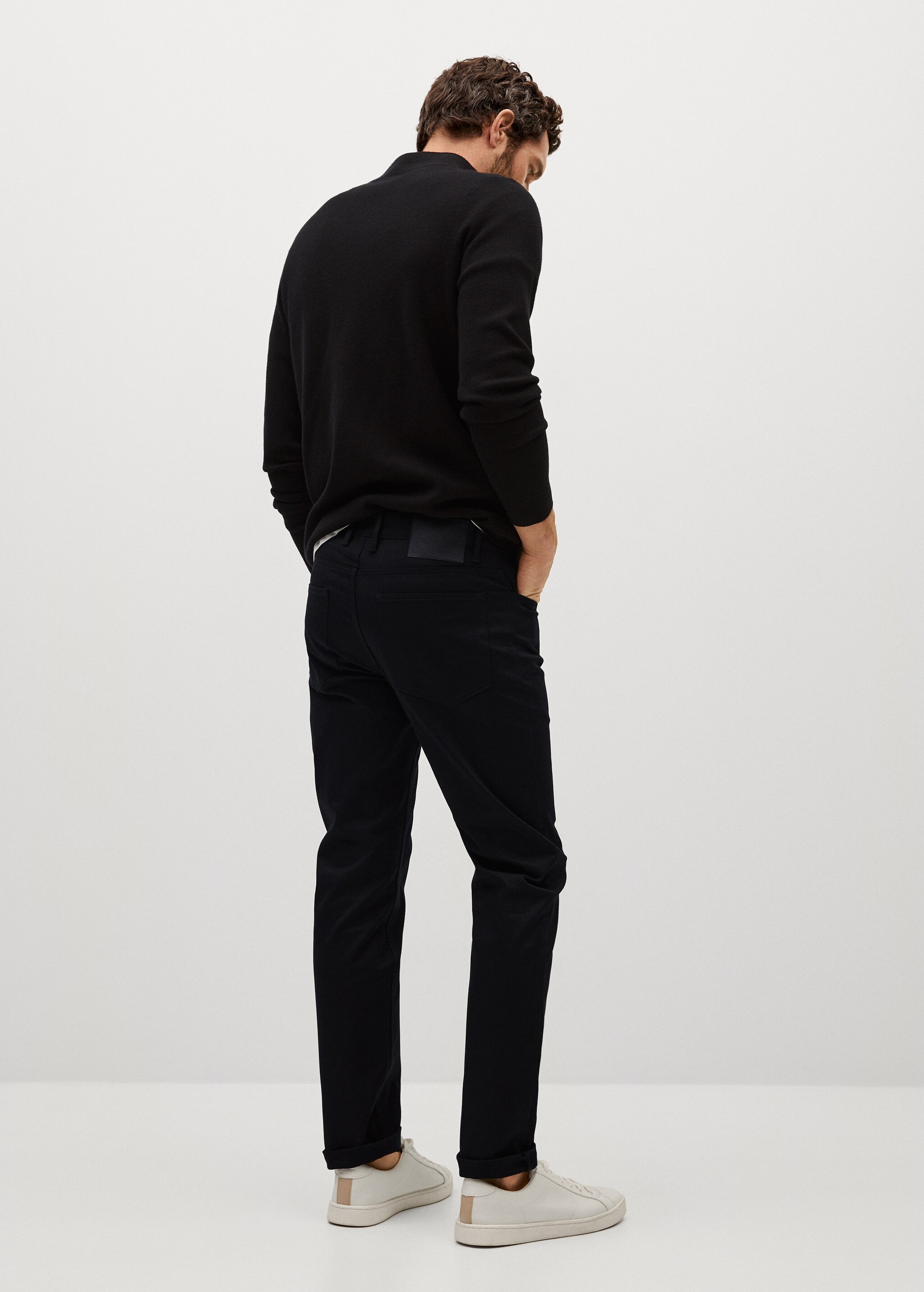 Keprové kalhoty džínového stylu slim fit - Zadní strana zboží