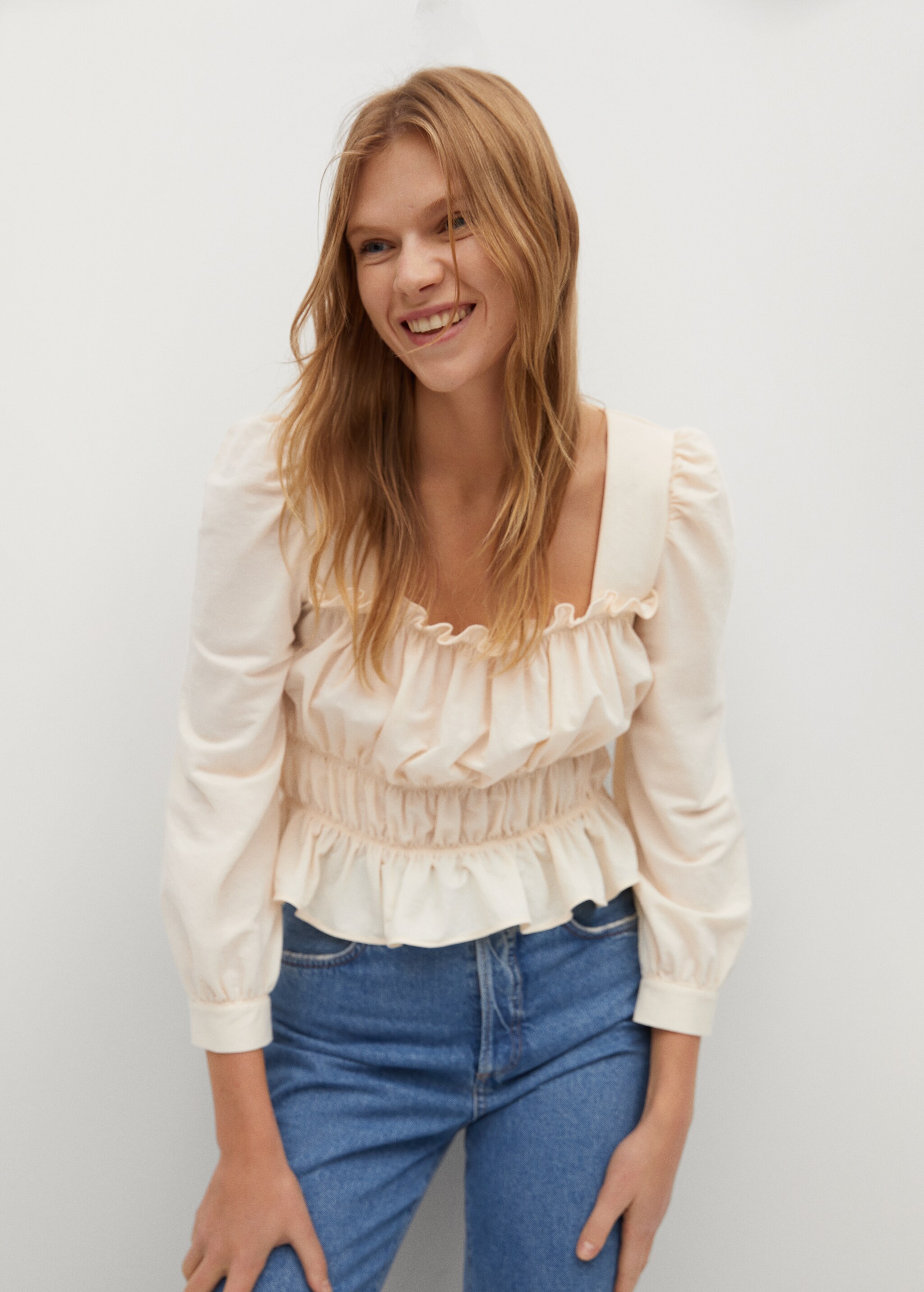 Ruched detail top - Medium plane