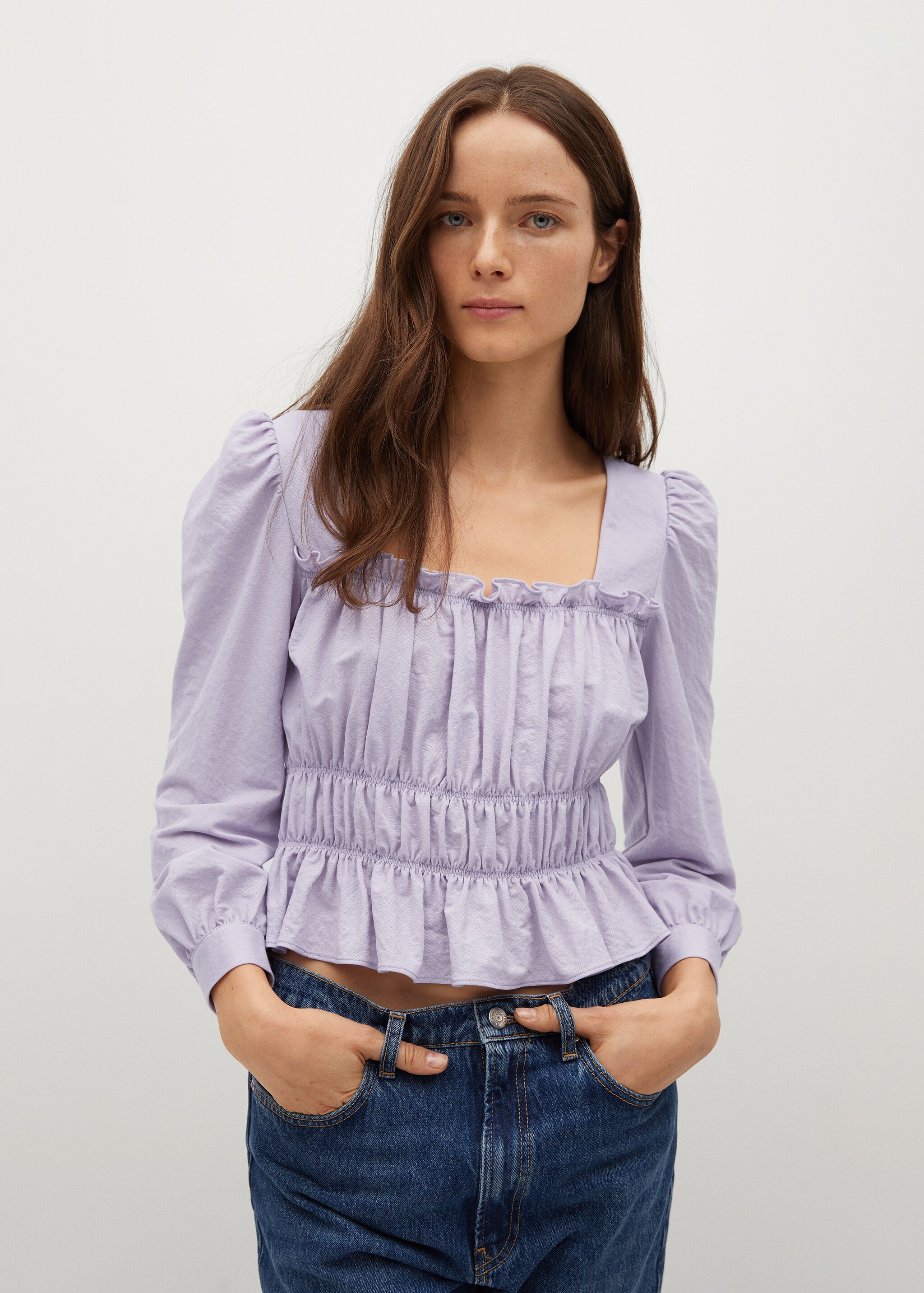 Ruched detail top - Medium plane