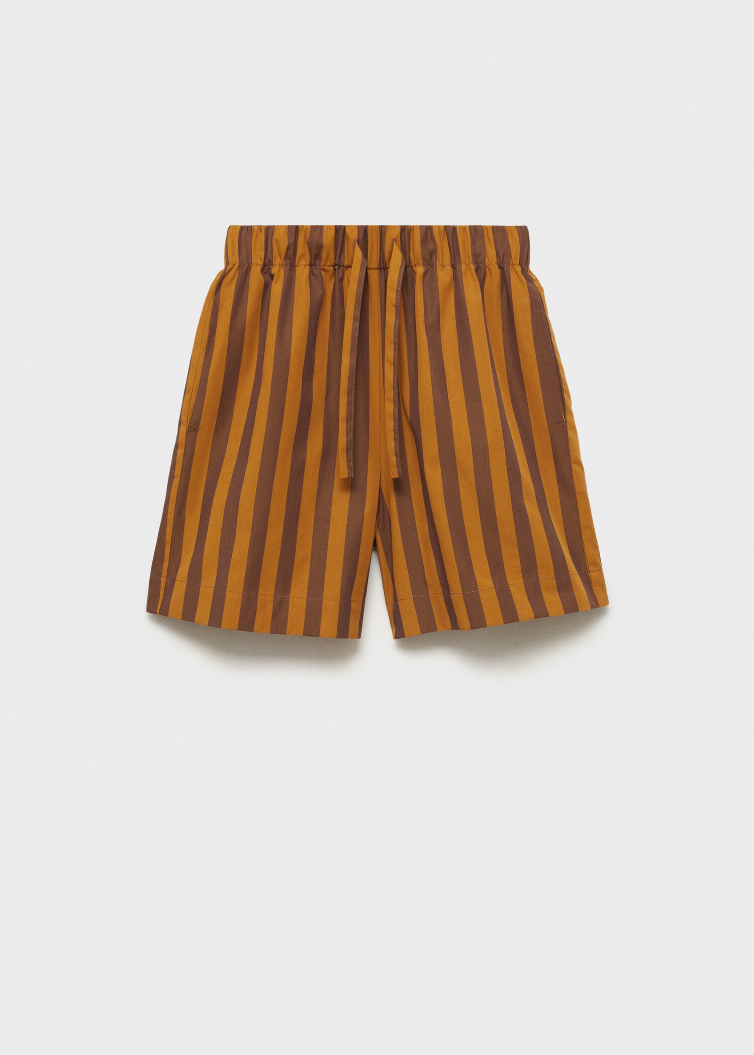 Woven two-tone striped shorts - Article without model