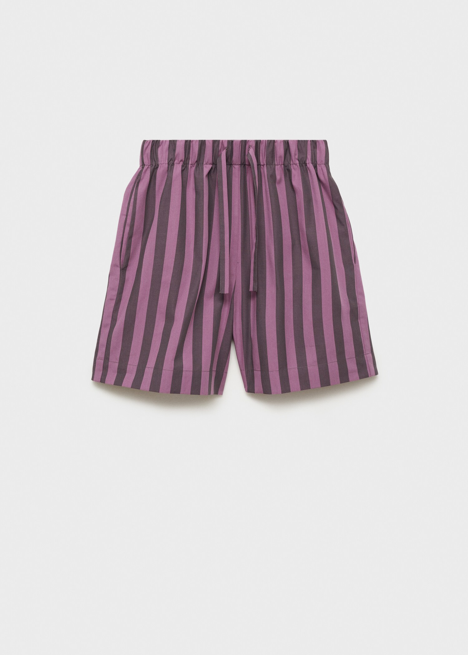 Woven two-tone striped shorts - Article without model