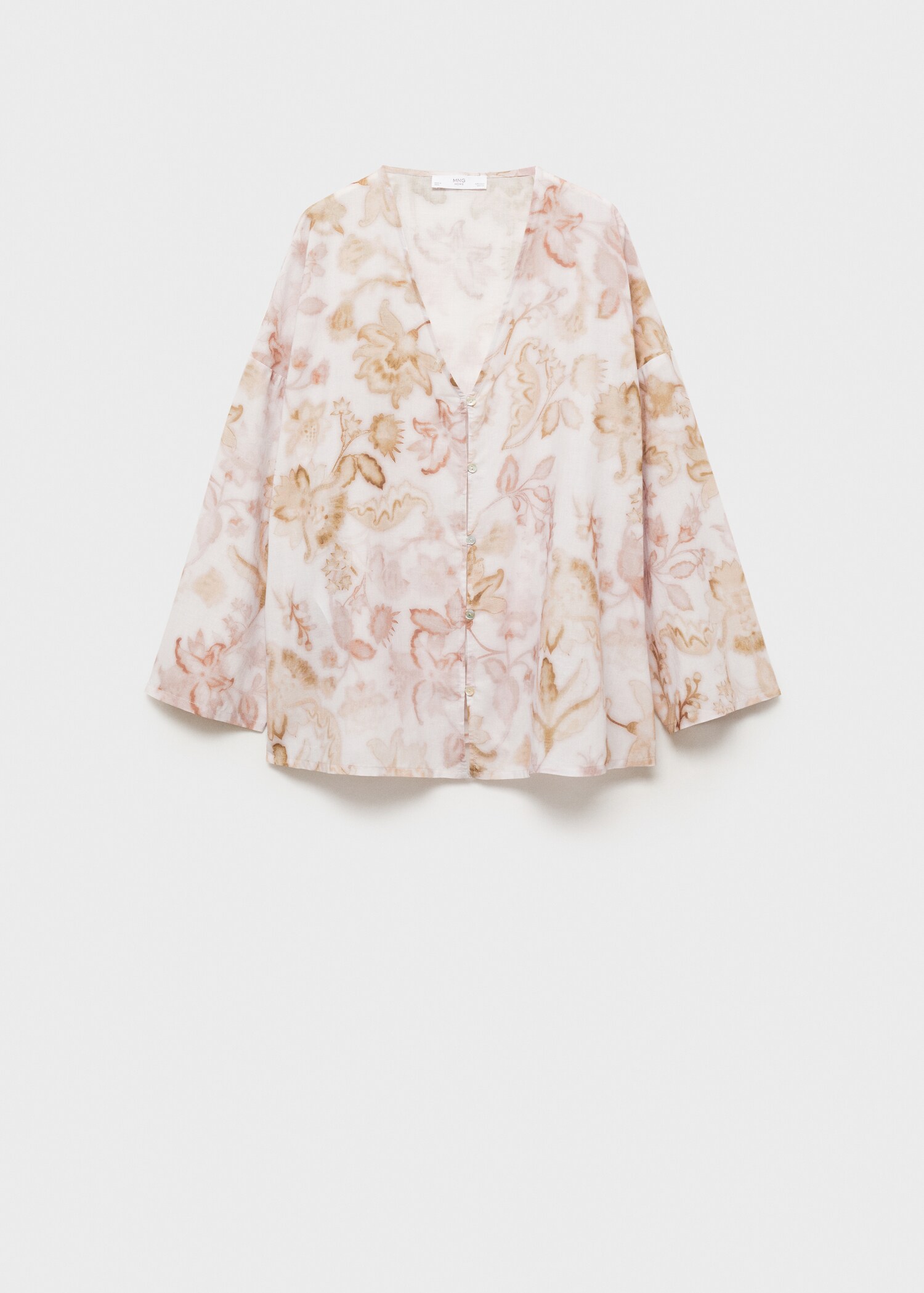 Pyjama top with floral detail - Article without model