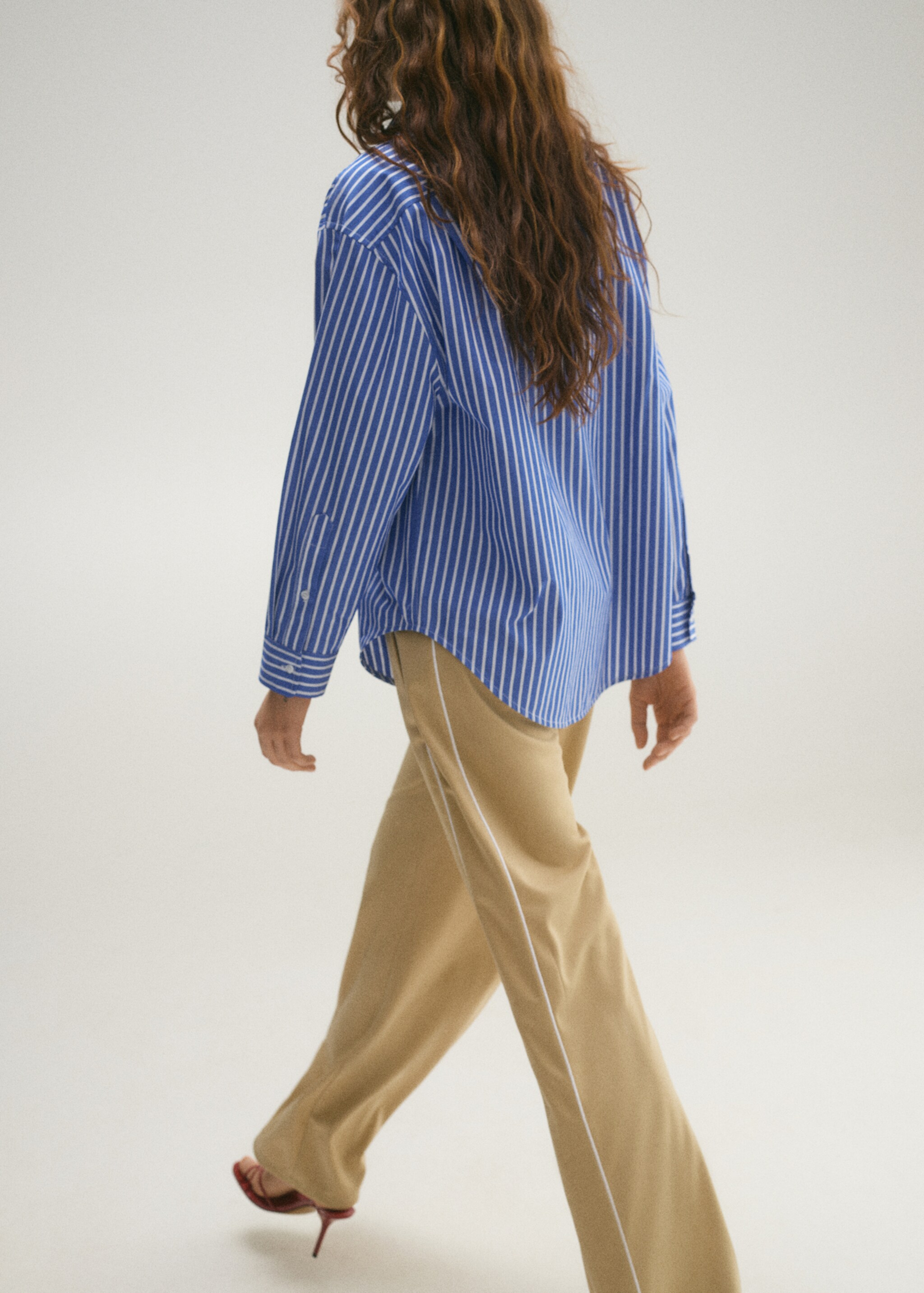 Camisa ratlles combinada - Revers de l'article, Blau. Ref: 87034070-00.