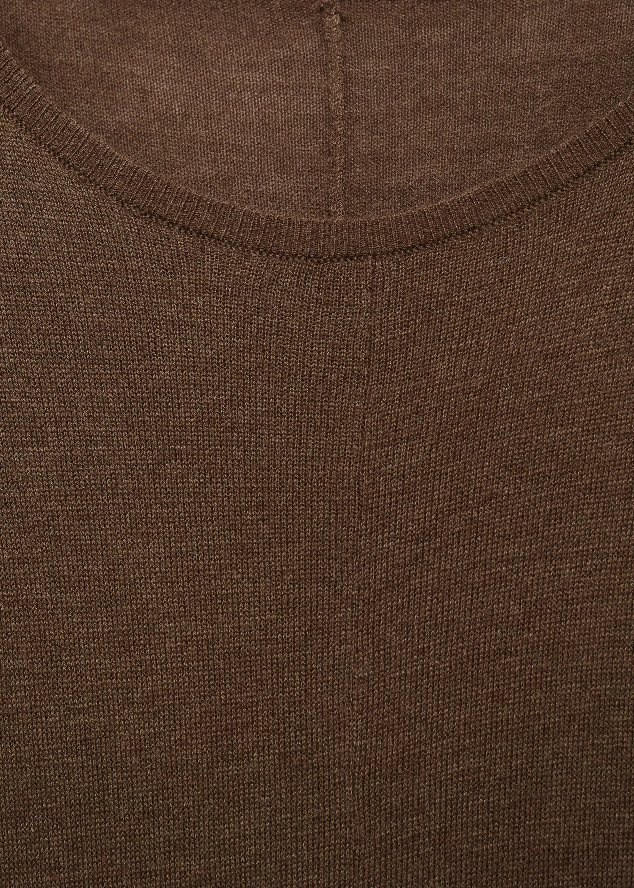 Asymmetrical low-knit dress - Details of the article 0, Caramel. Ref: 87034072-00.