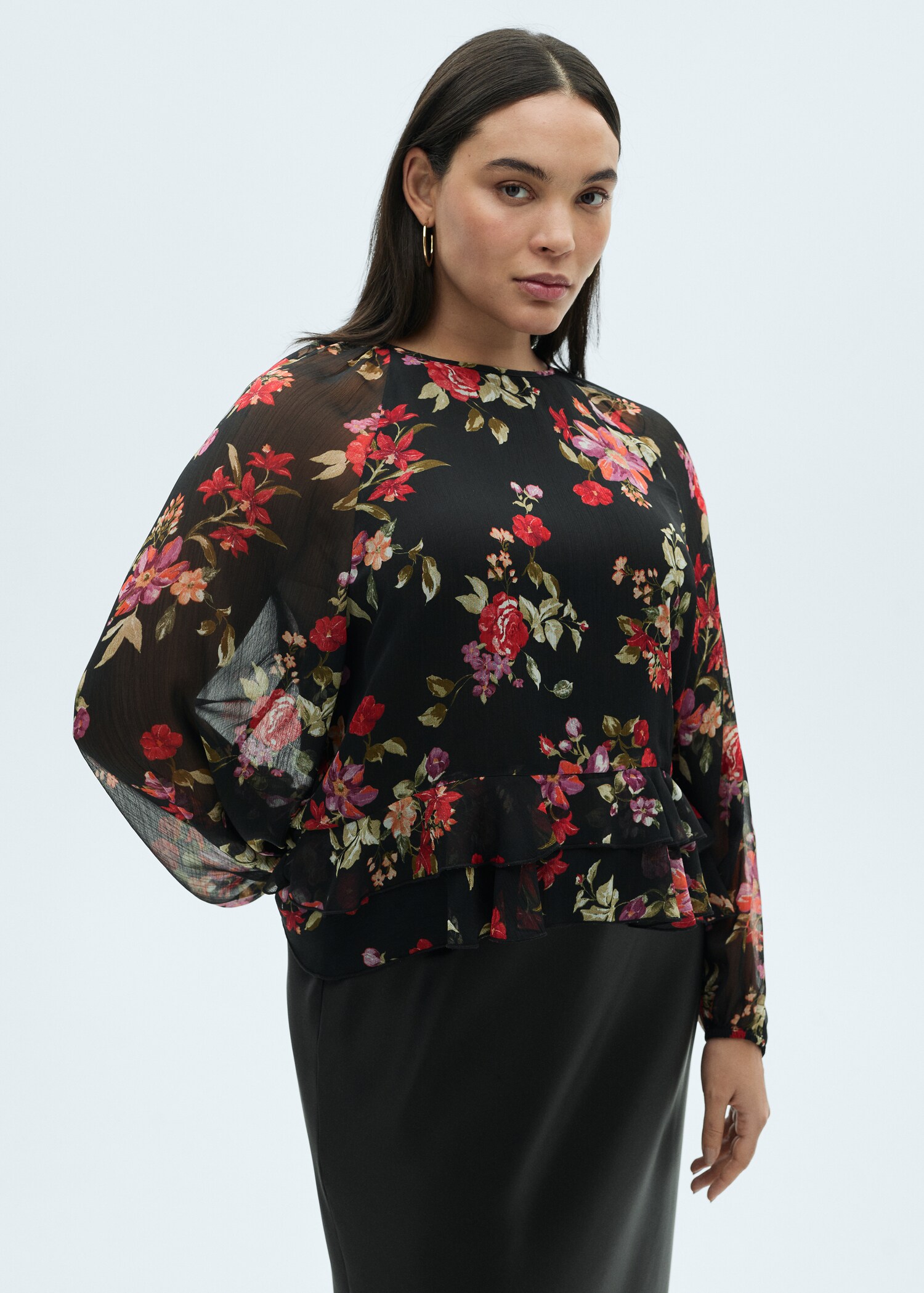 Floral ruffled blouse - Details of the article 5