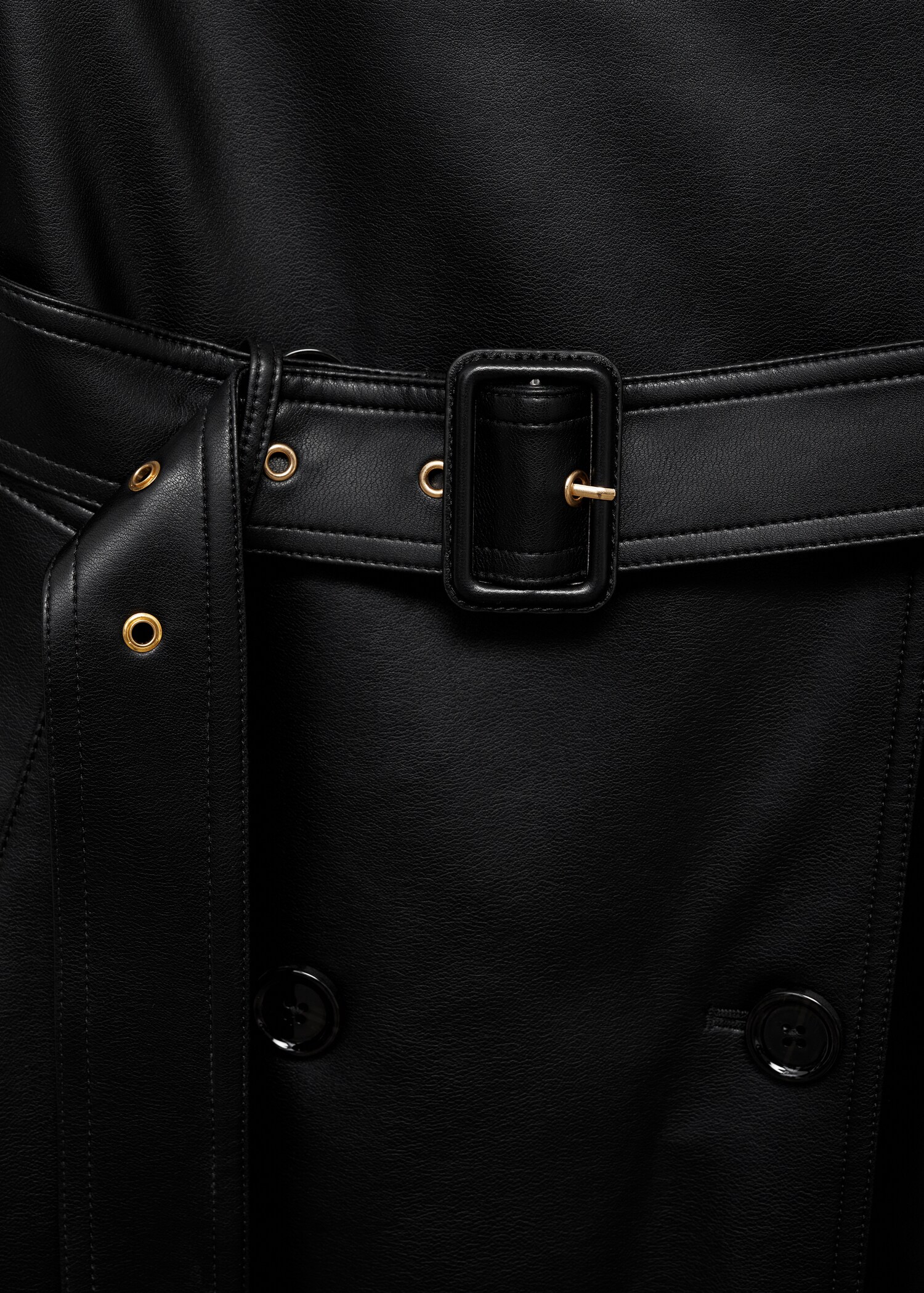 Trenchcoat mit Leder-Effekt - Detail des Artikels 8