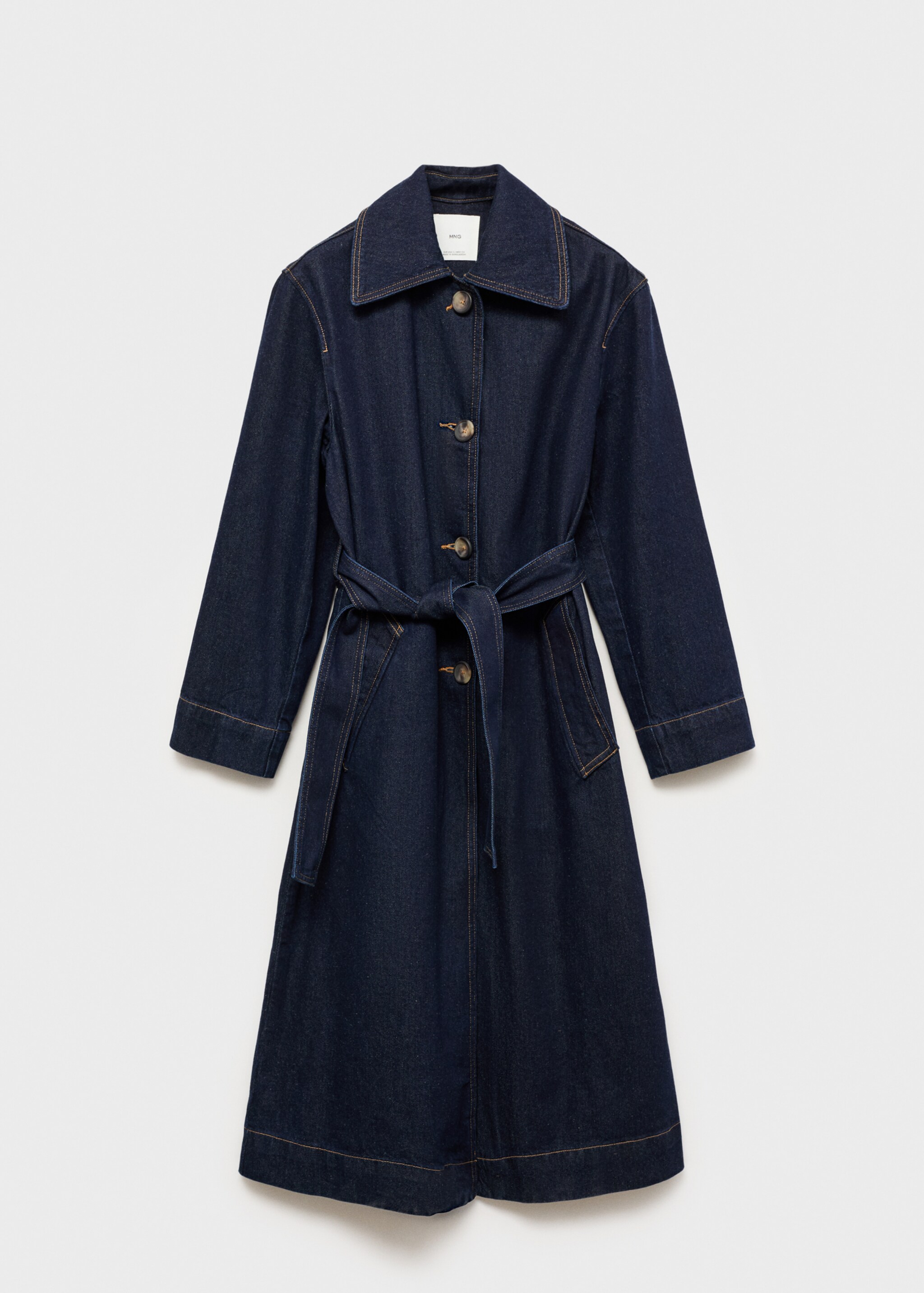 Trench largo vaquero rinse wash - Artículo sin modelo, Azul. Ref: 87034078-00.
